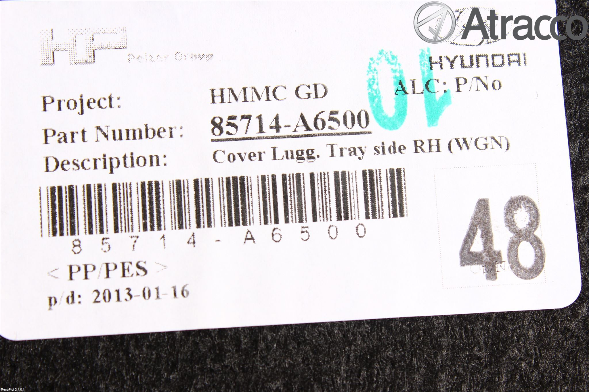 Hyundai i30 GD 13-17 Innr Bagasjeromkledsel