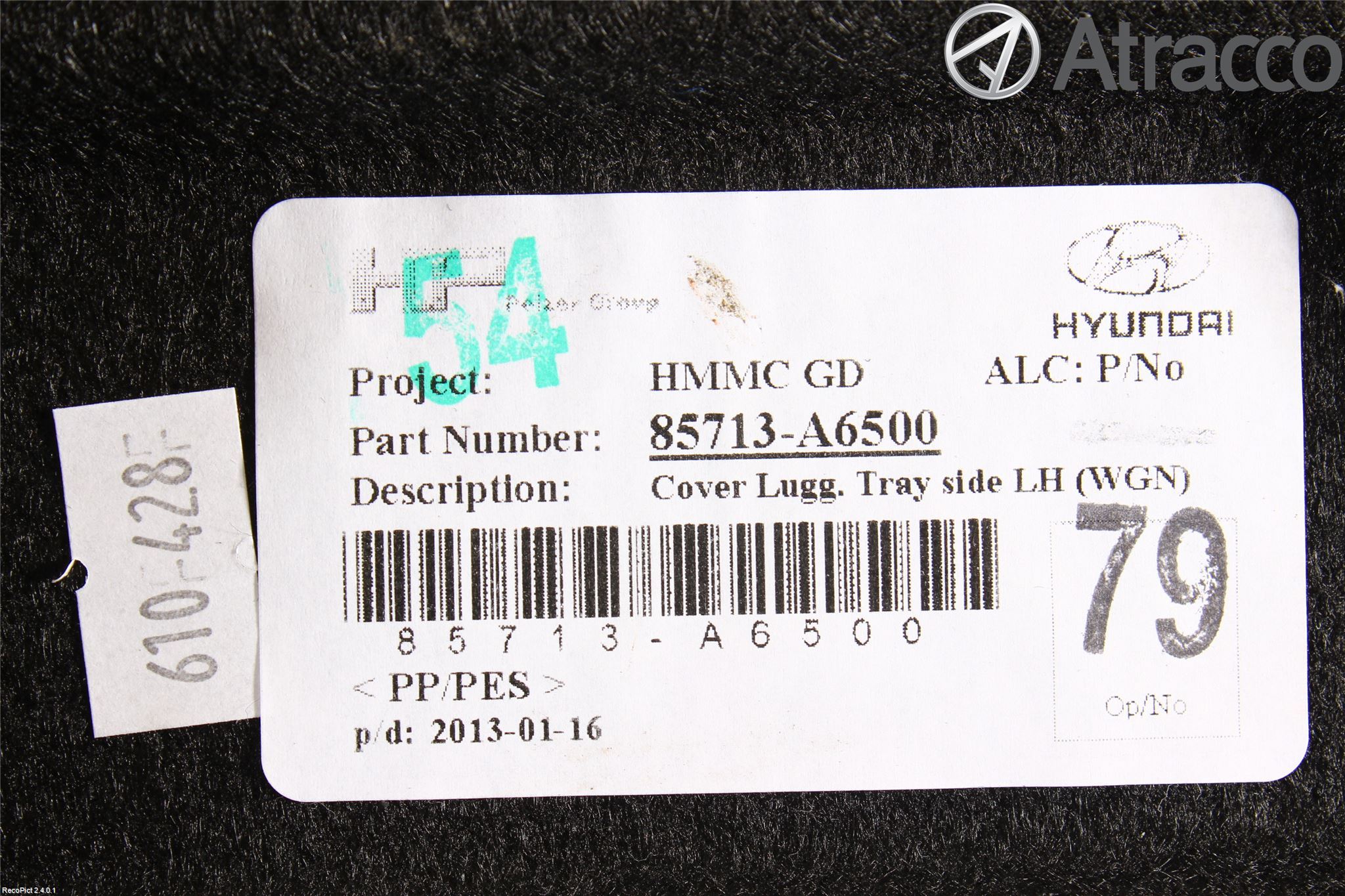 Hyundai i30 GD 13-17 Innr Bagasjeromkledsel