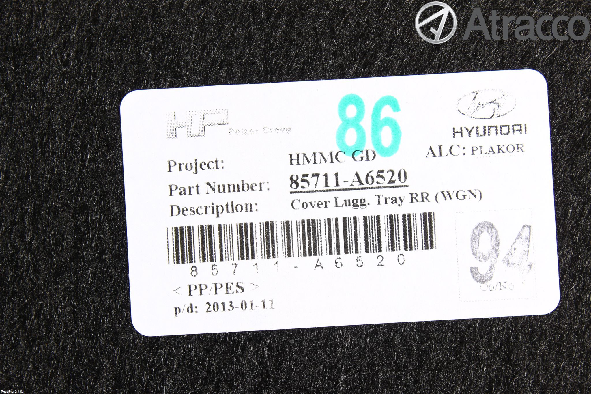 Hyundai i30 GD 13-17 Innr Bagasjeromkledsel