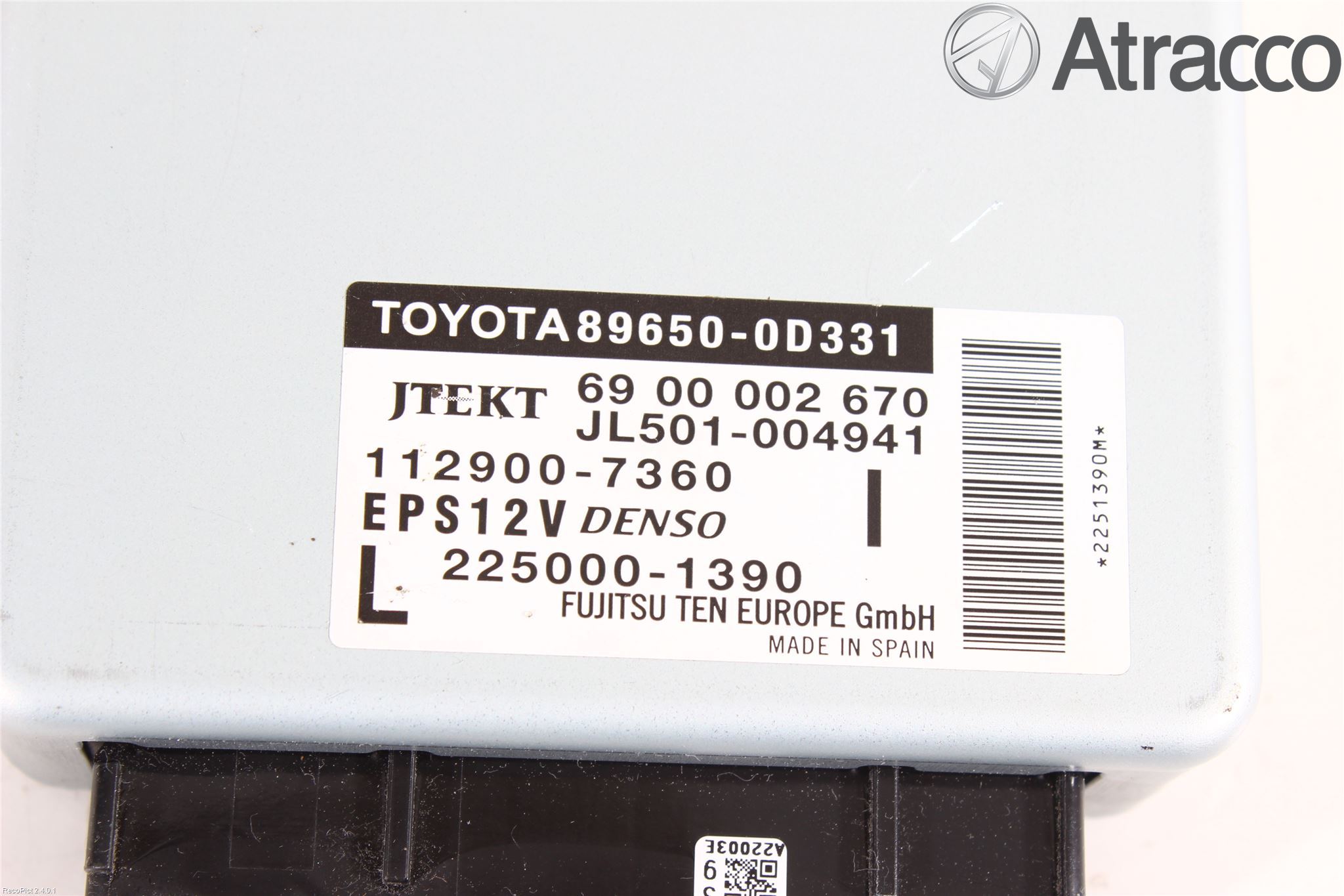 Toyota YARIS XP130 12-14 Styreenhet Styreservo