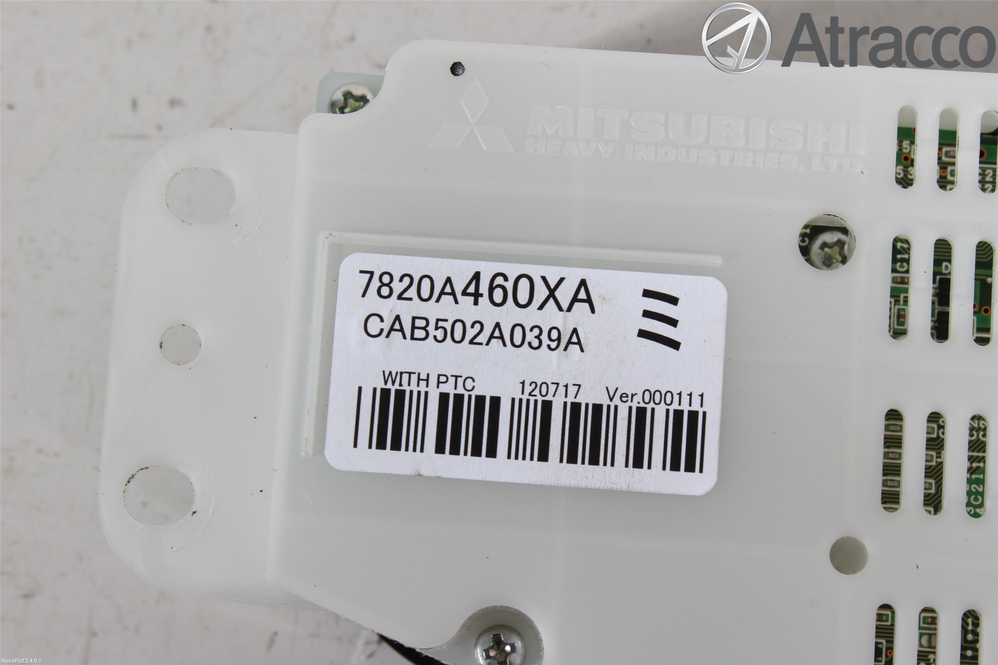 Mitsubishi OUTLANDER 13-21 Varme Ac Betjening-Display