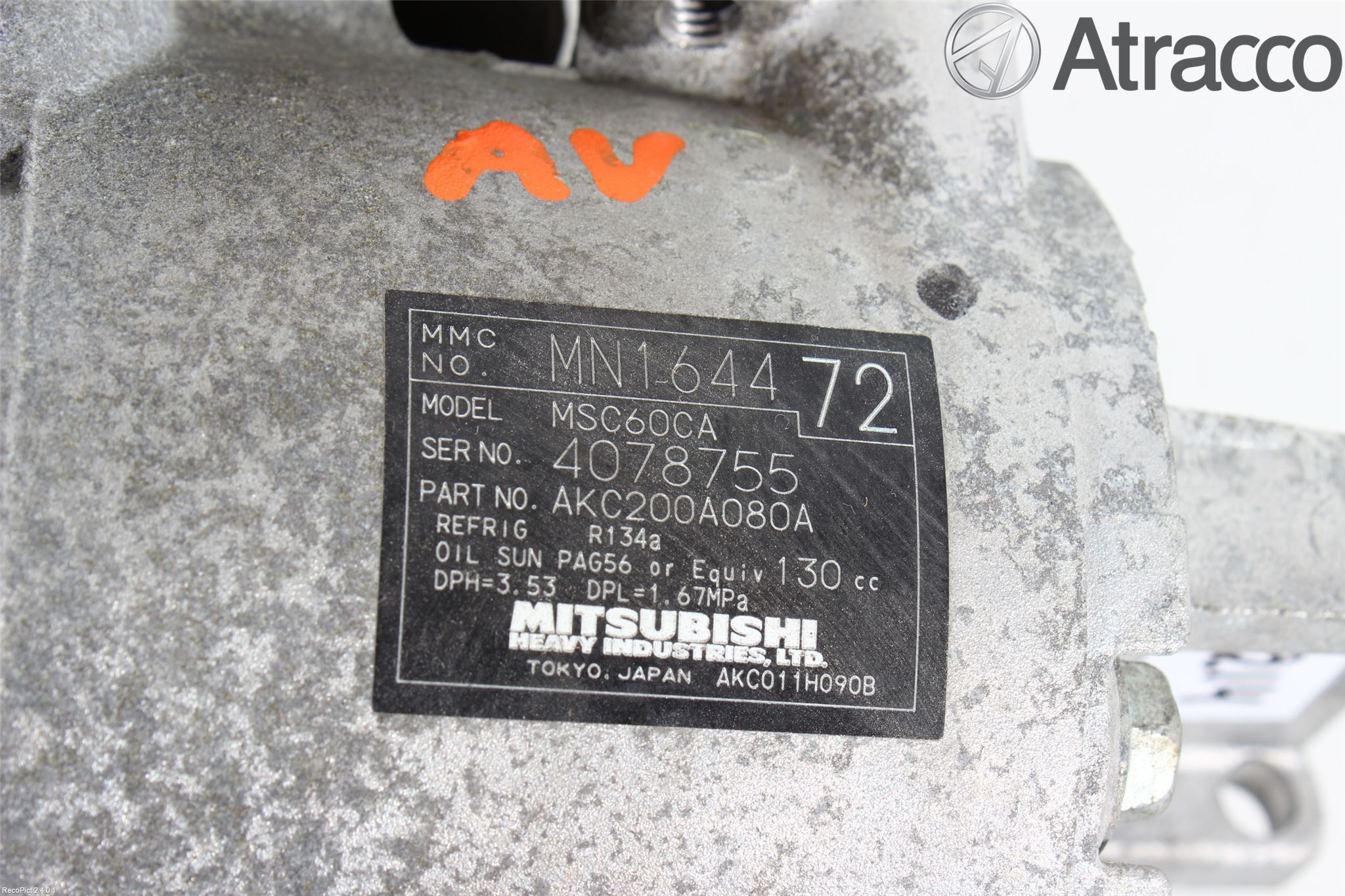 Mitsubishi COLT 09-13 Varme Ac Kompressor
