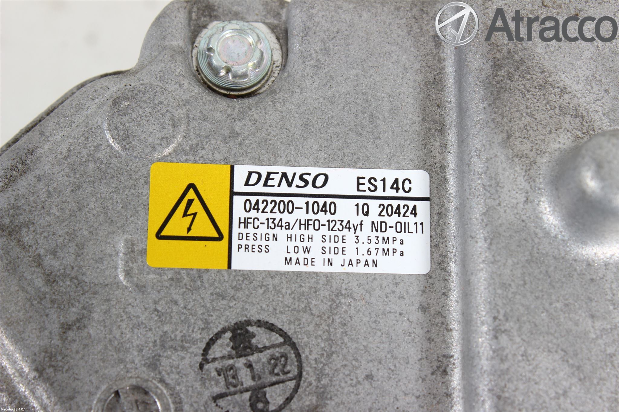 Toyota YARIS XP130 12-14 Varme Ac Kompressor