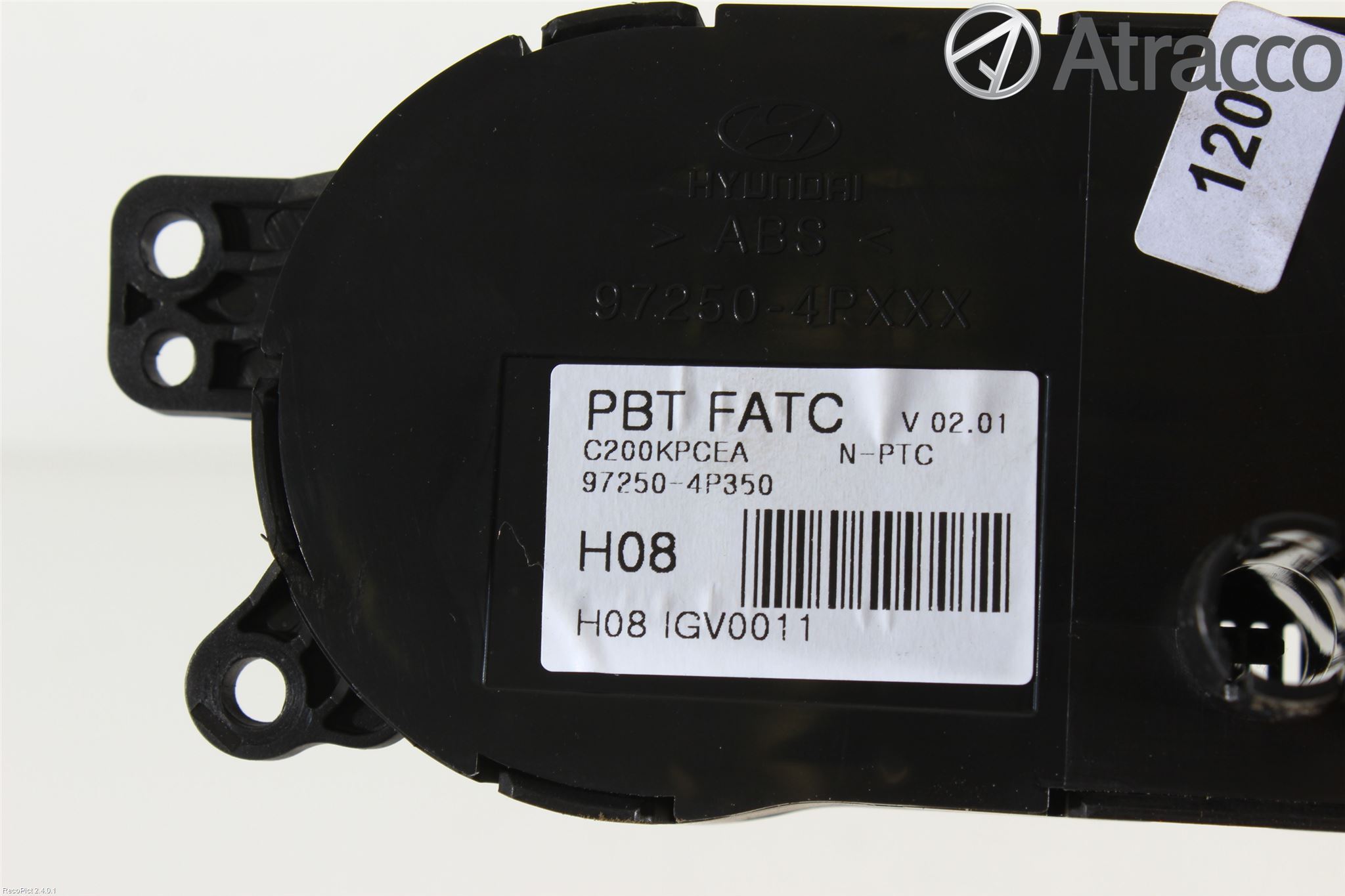 Hyundai i20 PB 09-14 Varme Ac Betjening-Display