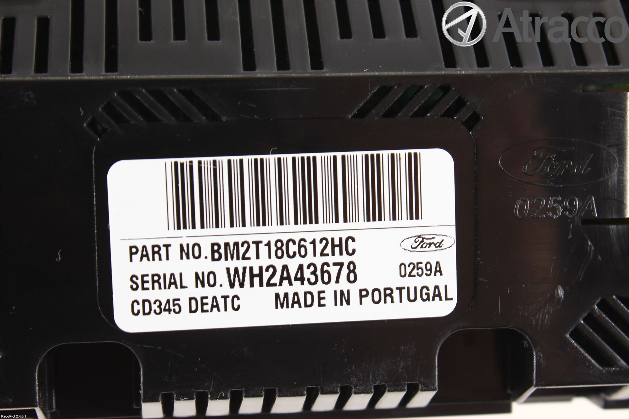 Ford MONDEO 07-15 Varme Ac Betjening-Display