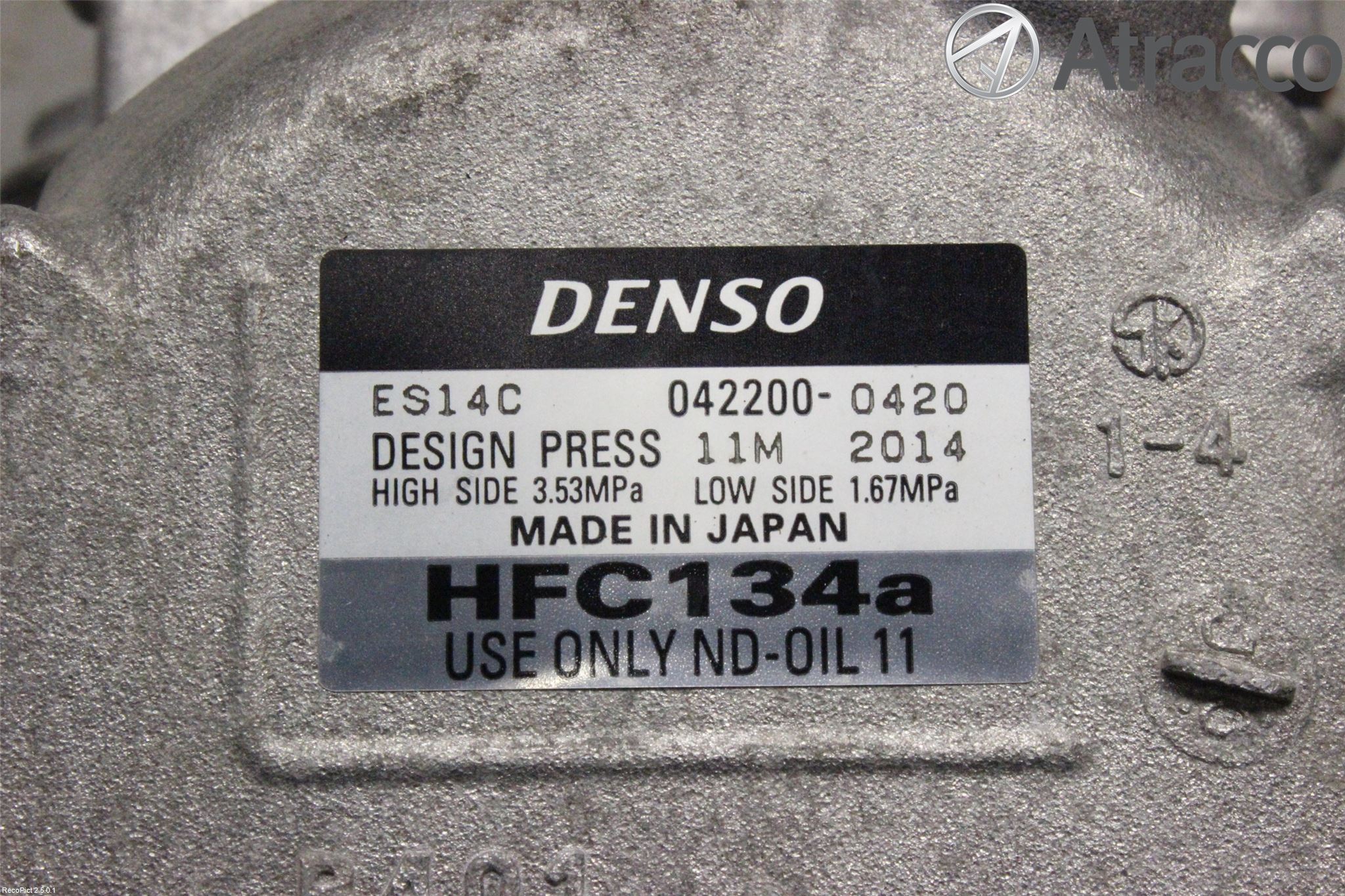 Toyota AURIS 10-12 Varme Ac Kompressor