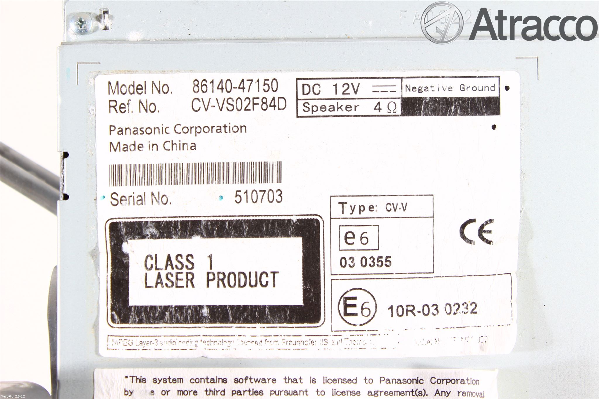 Toyota PRIUS+ ZVW40 12-20 Stereo Radio Med Cd