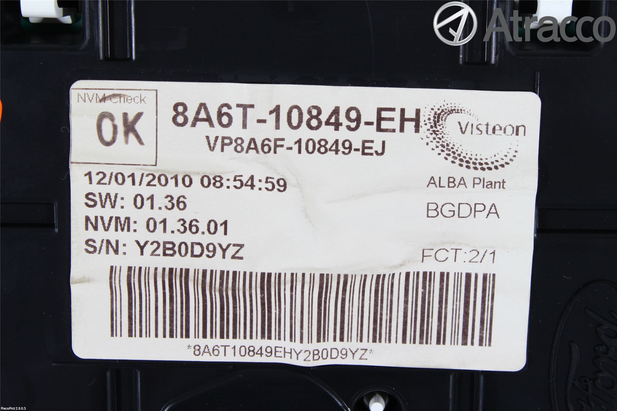 Ford FIESTA 09-12 Instr Kombinert