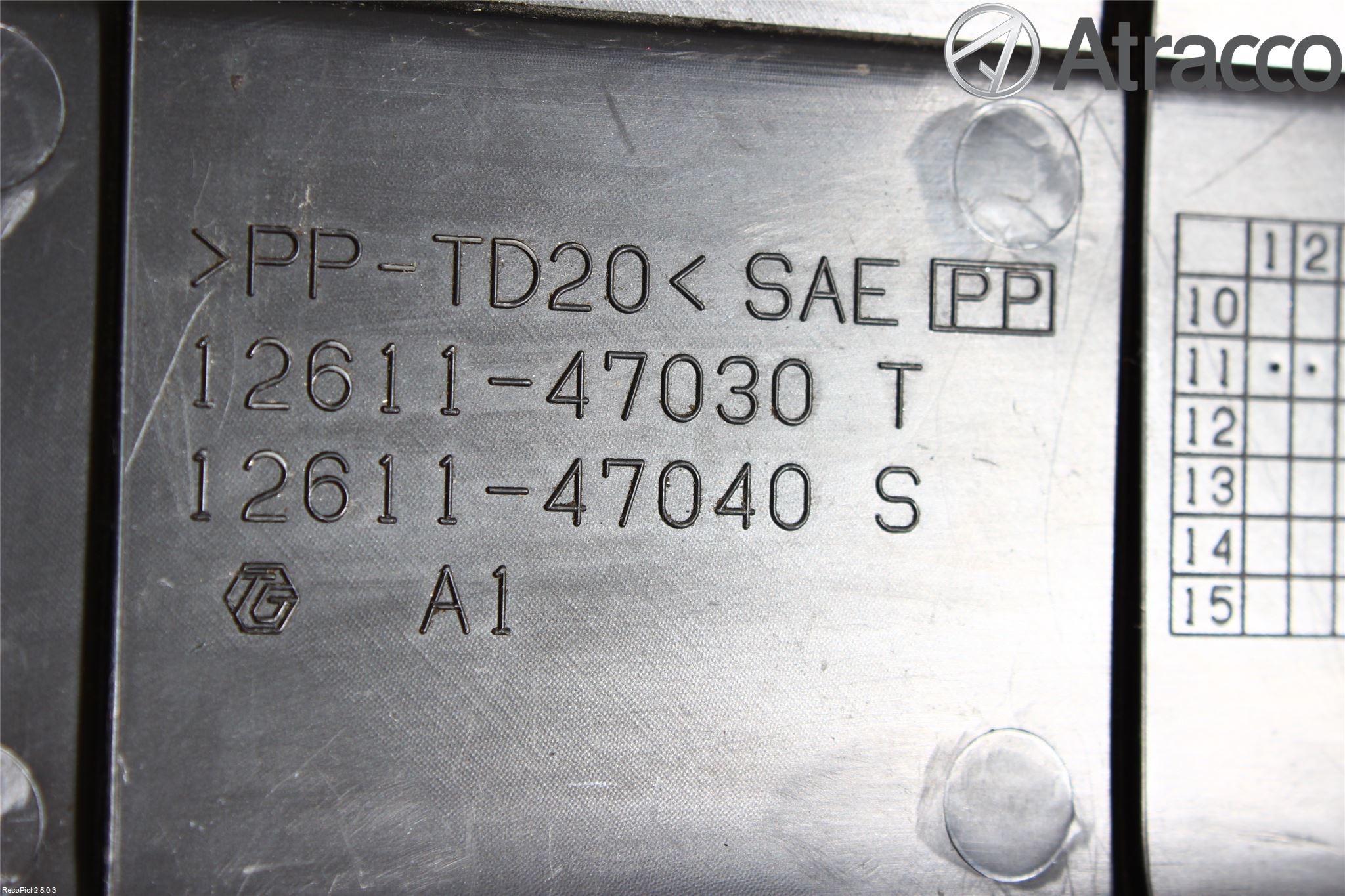 Toyota VERSO-S 11-16 Motor Deksel Over Motor