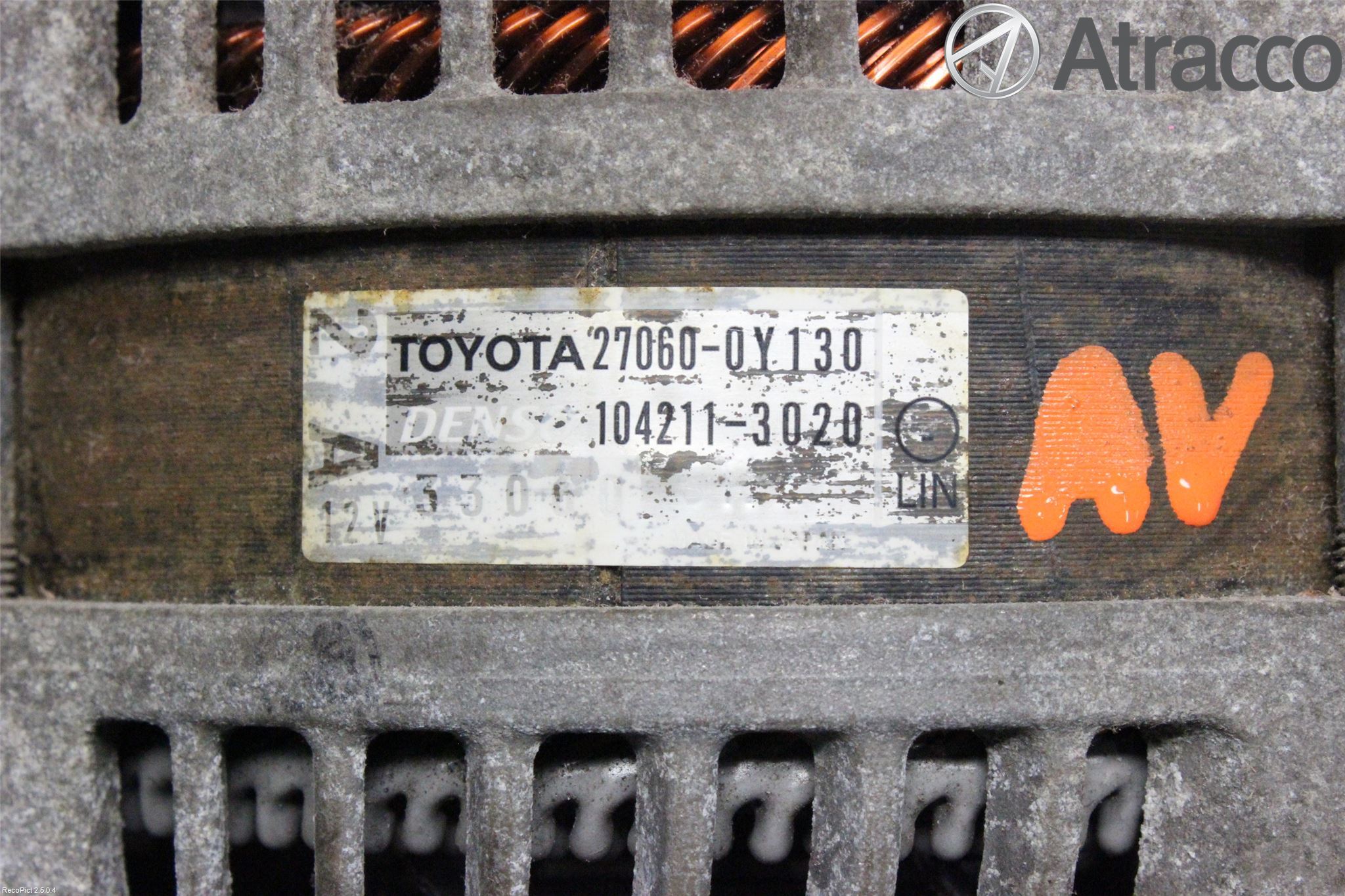 Toyota YARIS XP130 12-14 Dynamo