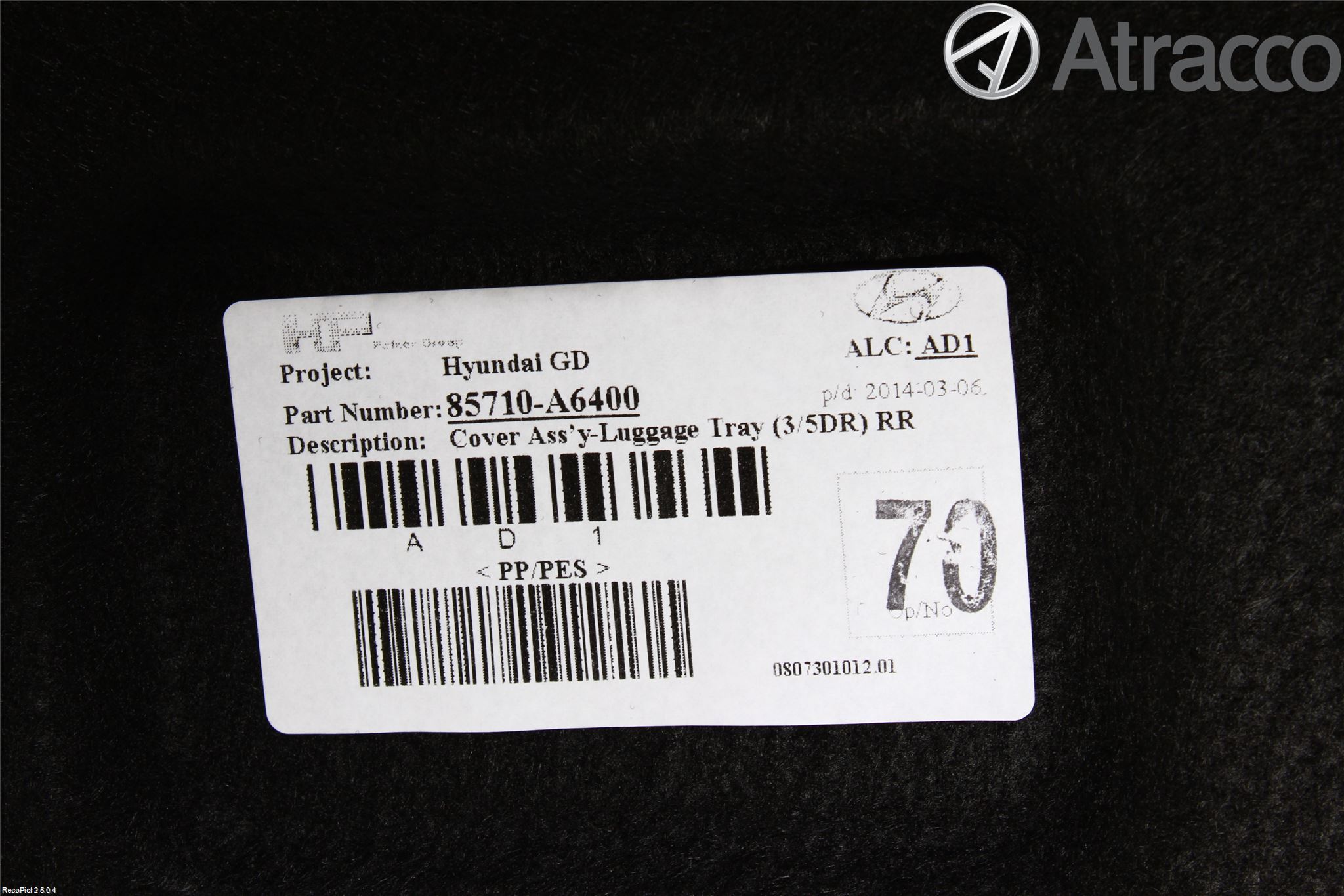 Hyundai i30 GD 13-17 Innr Bagasjeromkledsel
