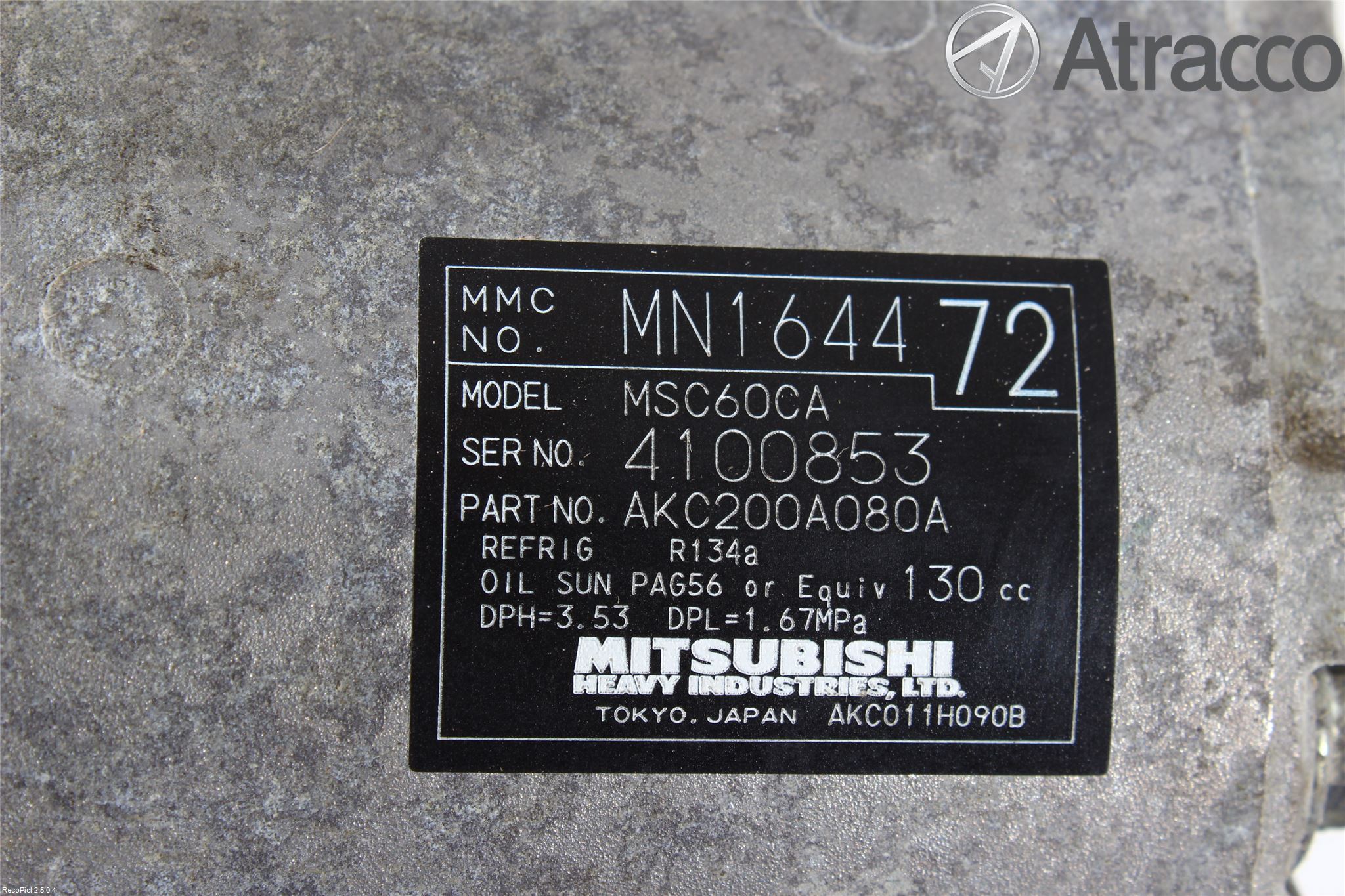 Mitsubishi COLT 09-13 Varme Ac Kompressor