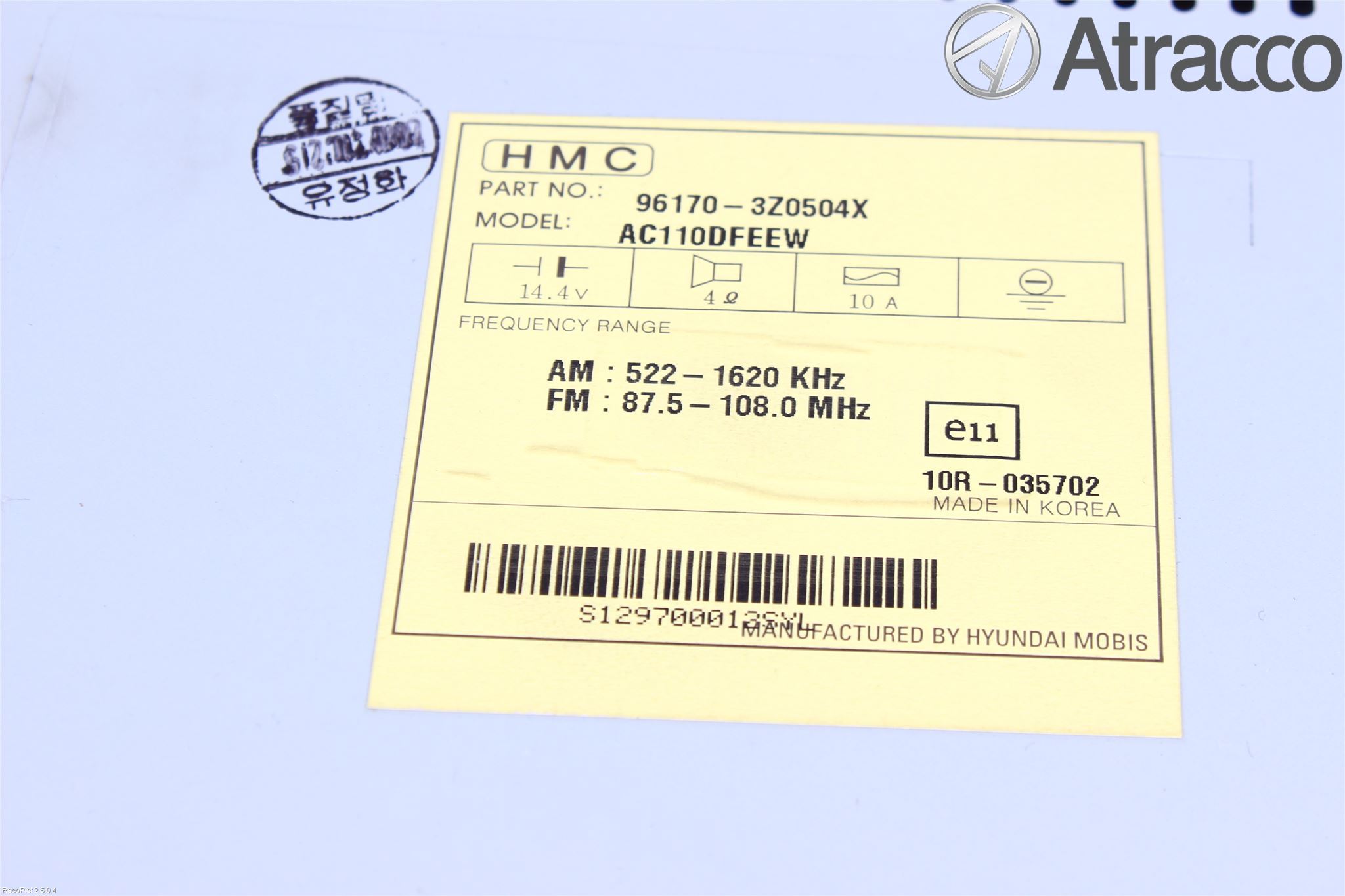 Hyundai i40 08-15 Stereo Radio Med Cd