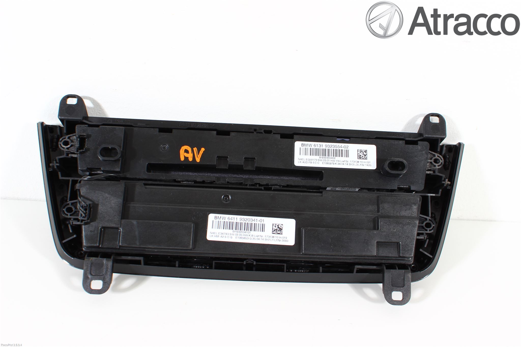 BMW 3 F30/F31/F80 12-19 Varme Ac Betjening-Display