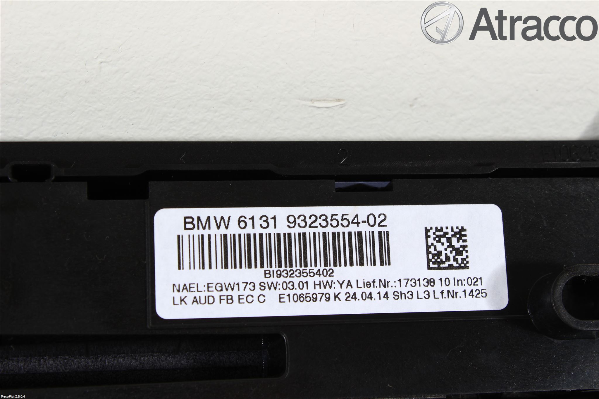 BMW 3 F30/F31/F80 12-19 Varme Ac Betjening-Display