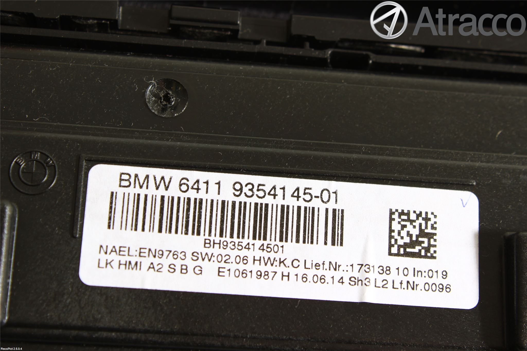 BMW 1 F20/F21 11-19 Varme Ac Betjening-Display