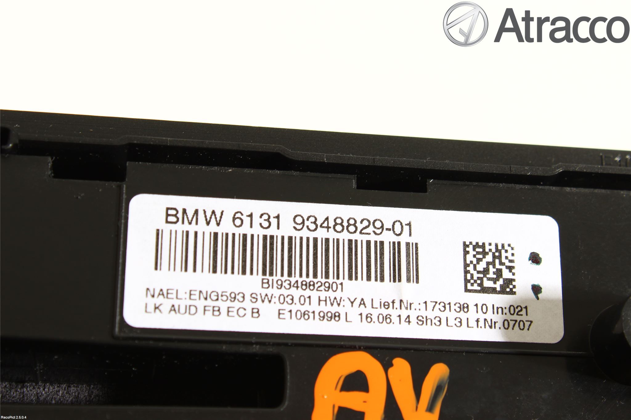 BMW 1 F20/F21 11-19 Varme Ac Betjening-Display