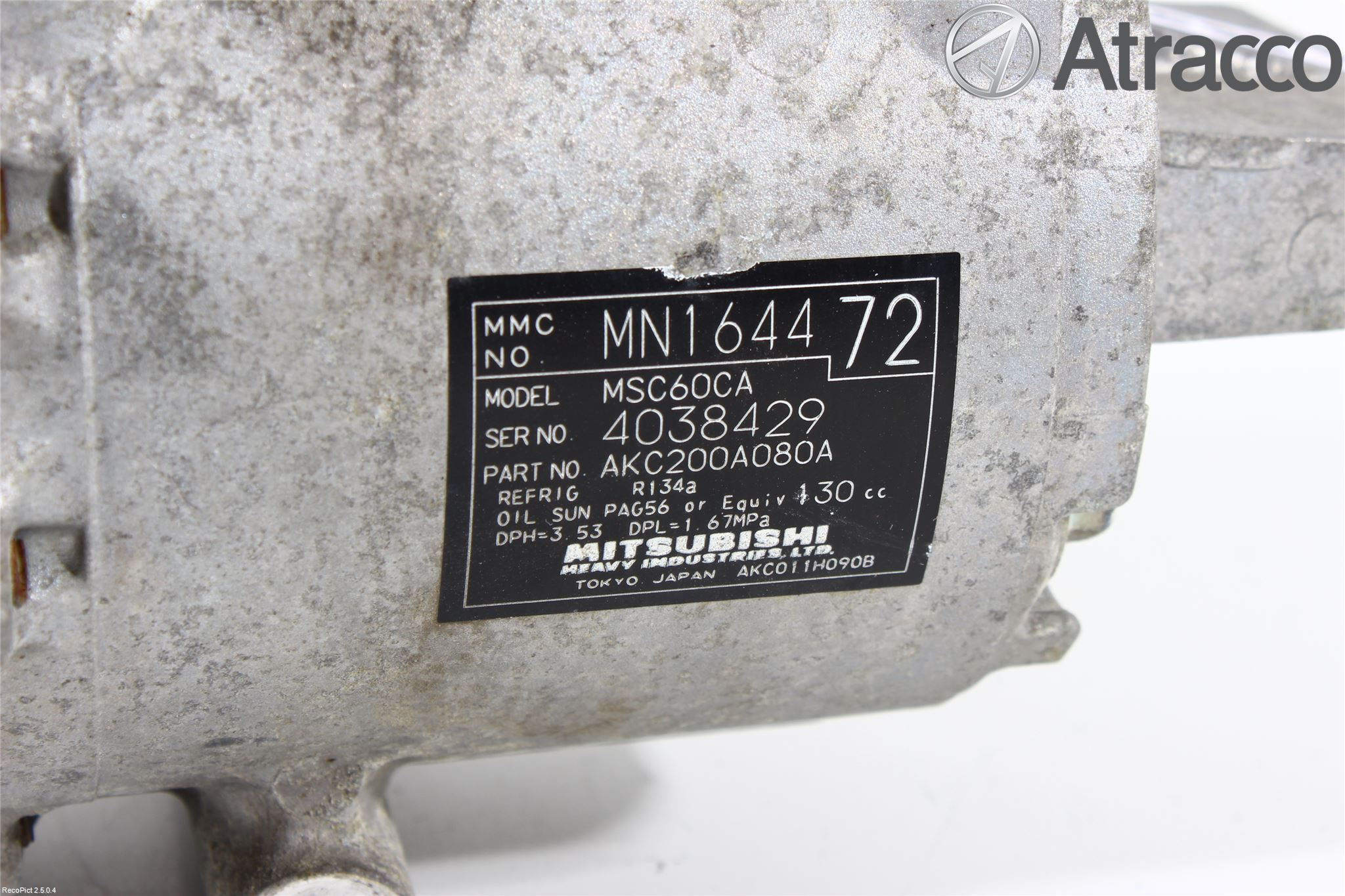 Mitsubishi COLT 09-13 Varme Ac Kompressor
