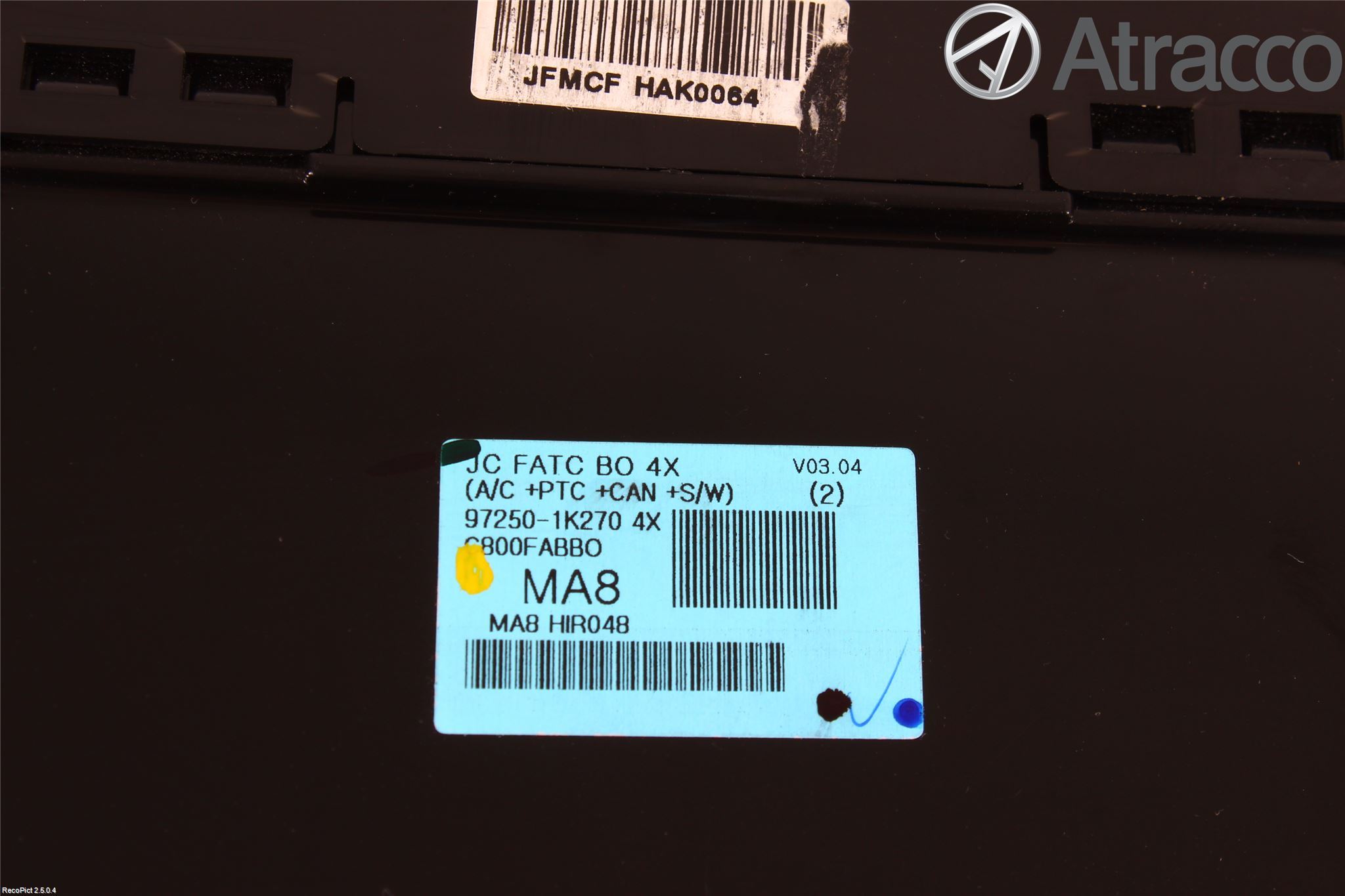 Hyundai ix20 Varme Ac Betjening-Display