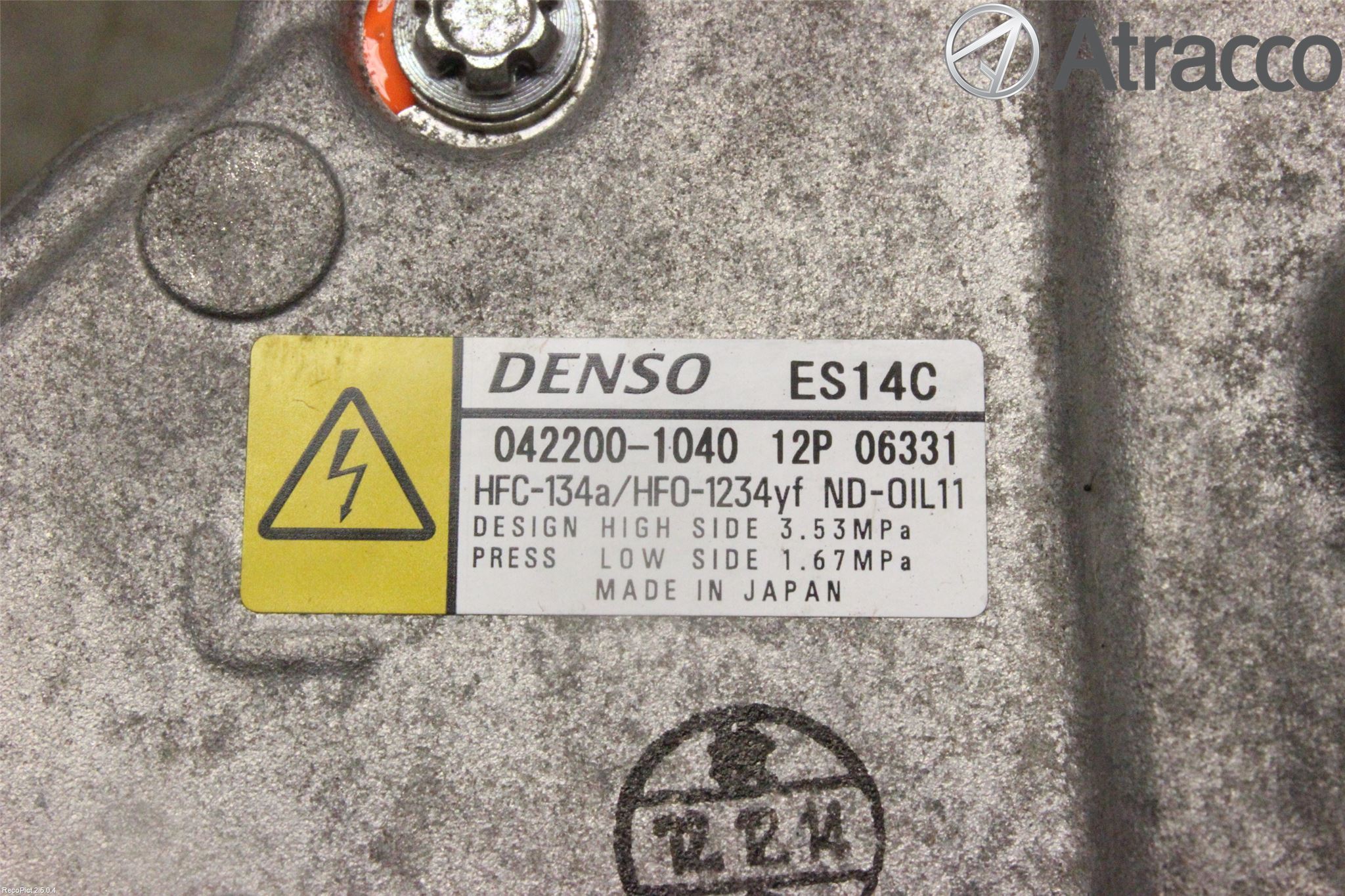 Toyota YARIS XP130 12-14 Varme Ac Kompressor