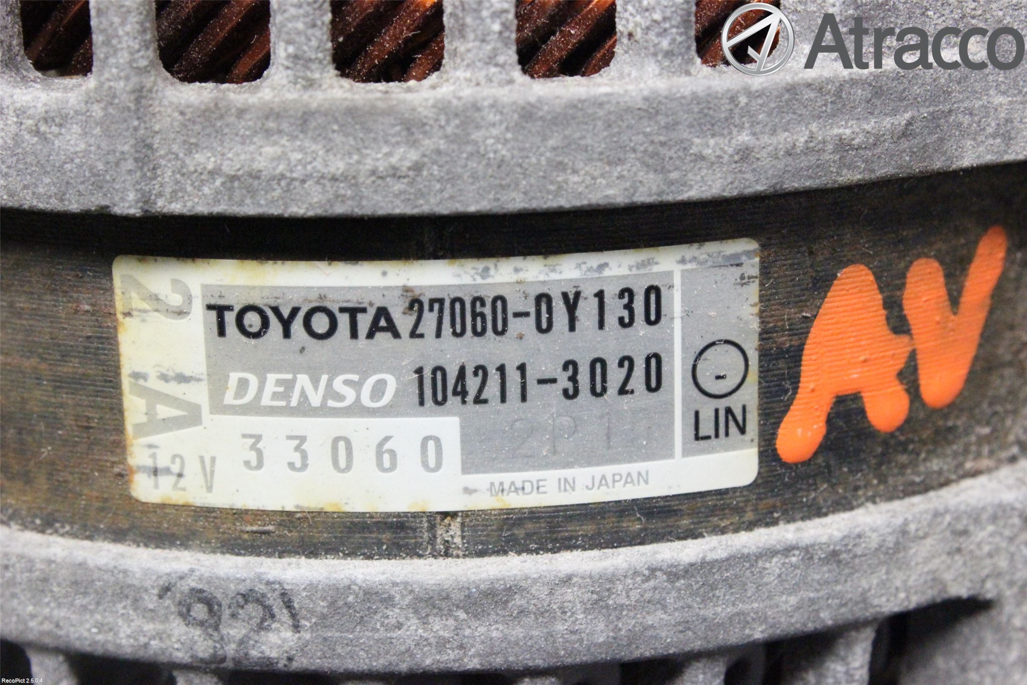 Toyota YARIS XP130 12-14 Dynamo