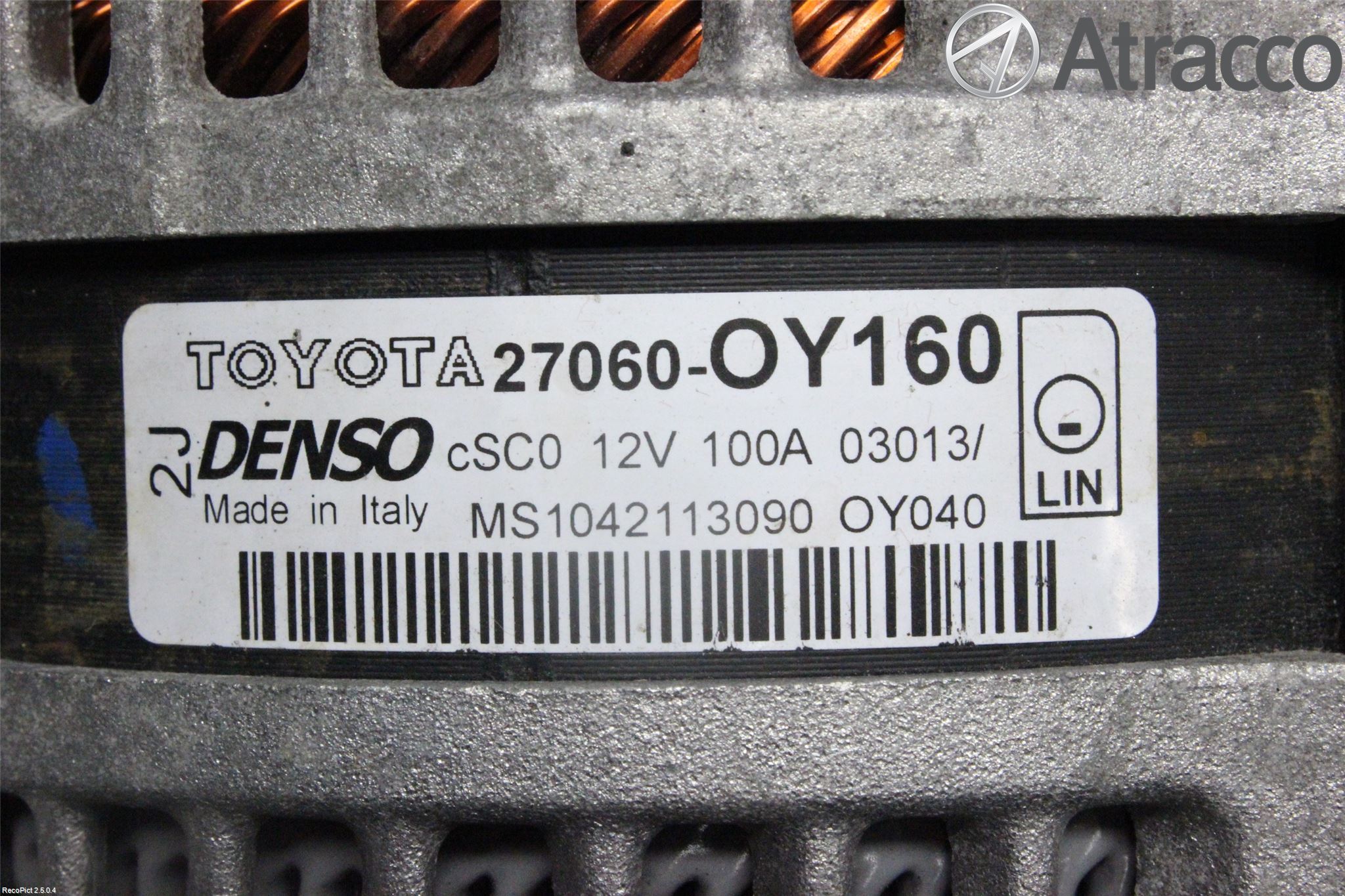 Toyota YARIS XP130 12-14 Dynamo