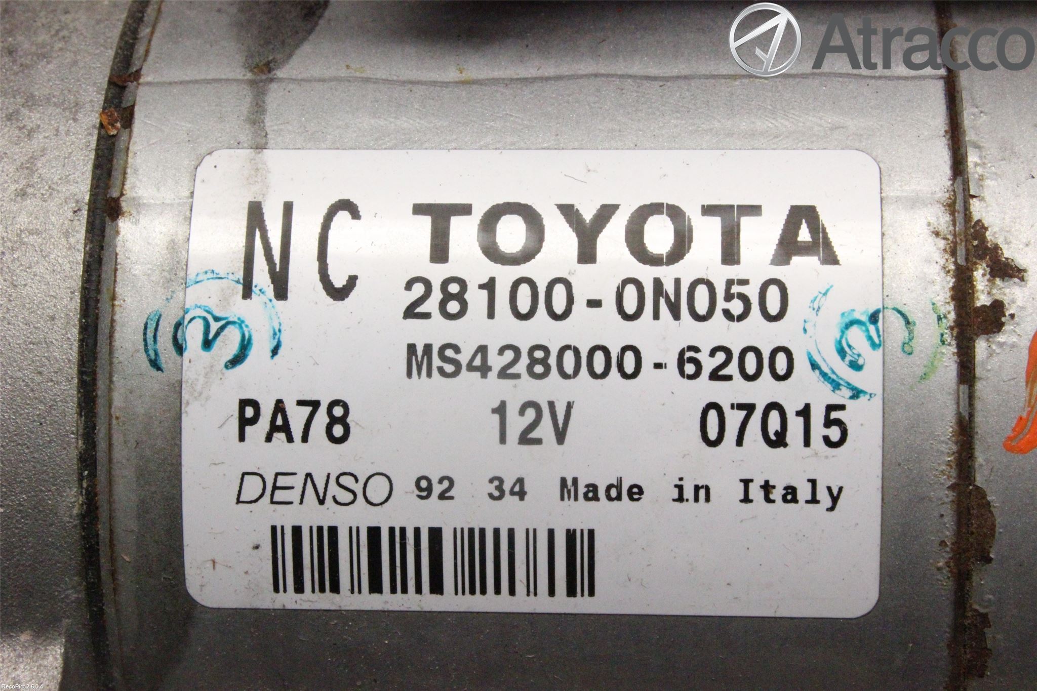 Toyota YARIS XP130 12-14 Startmotor Diesel