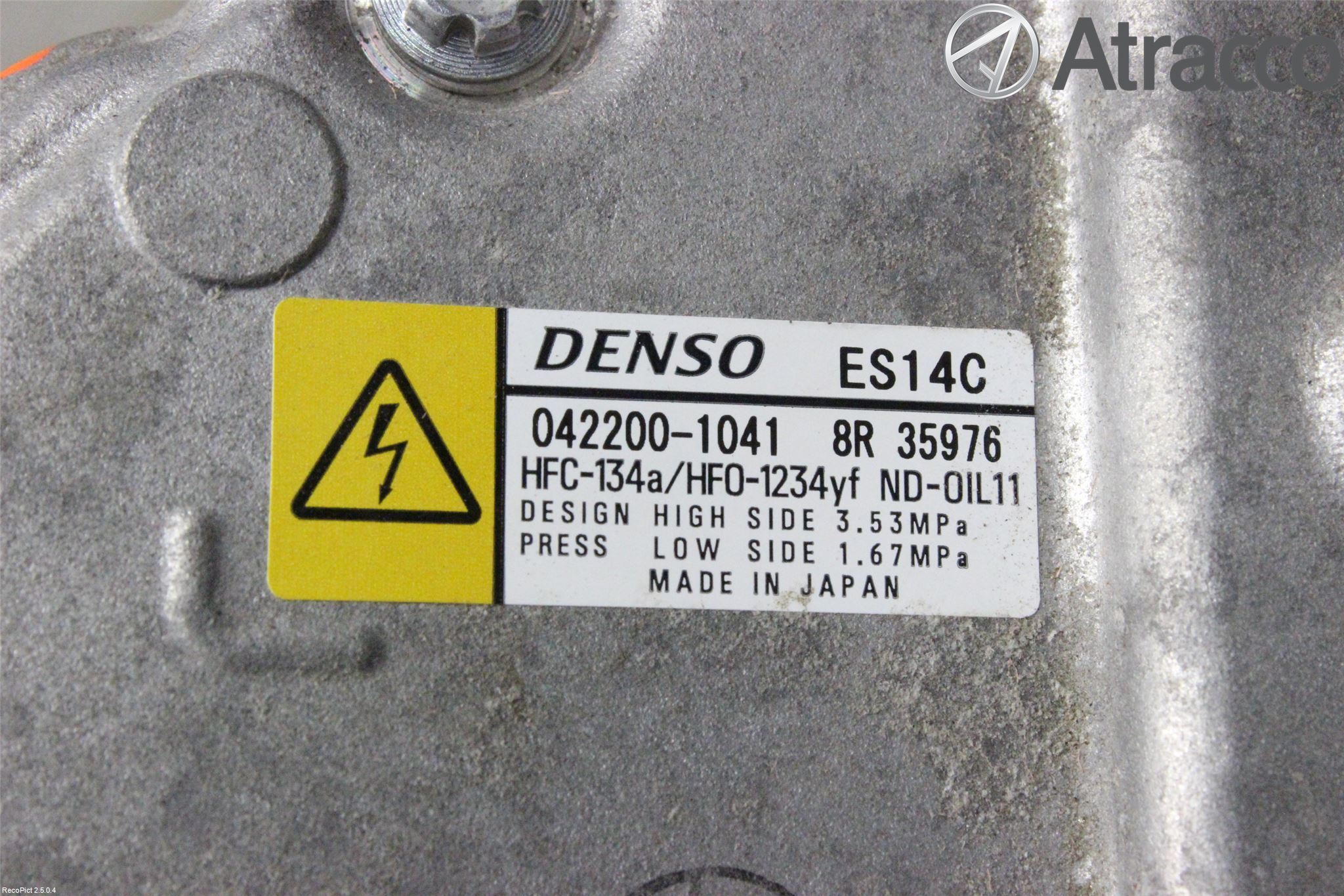 Toyota YARIS XP130 15-20 Varme Ac Kompressor