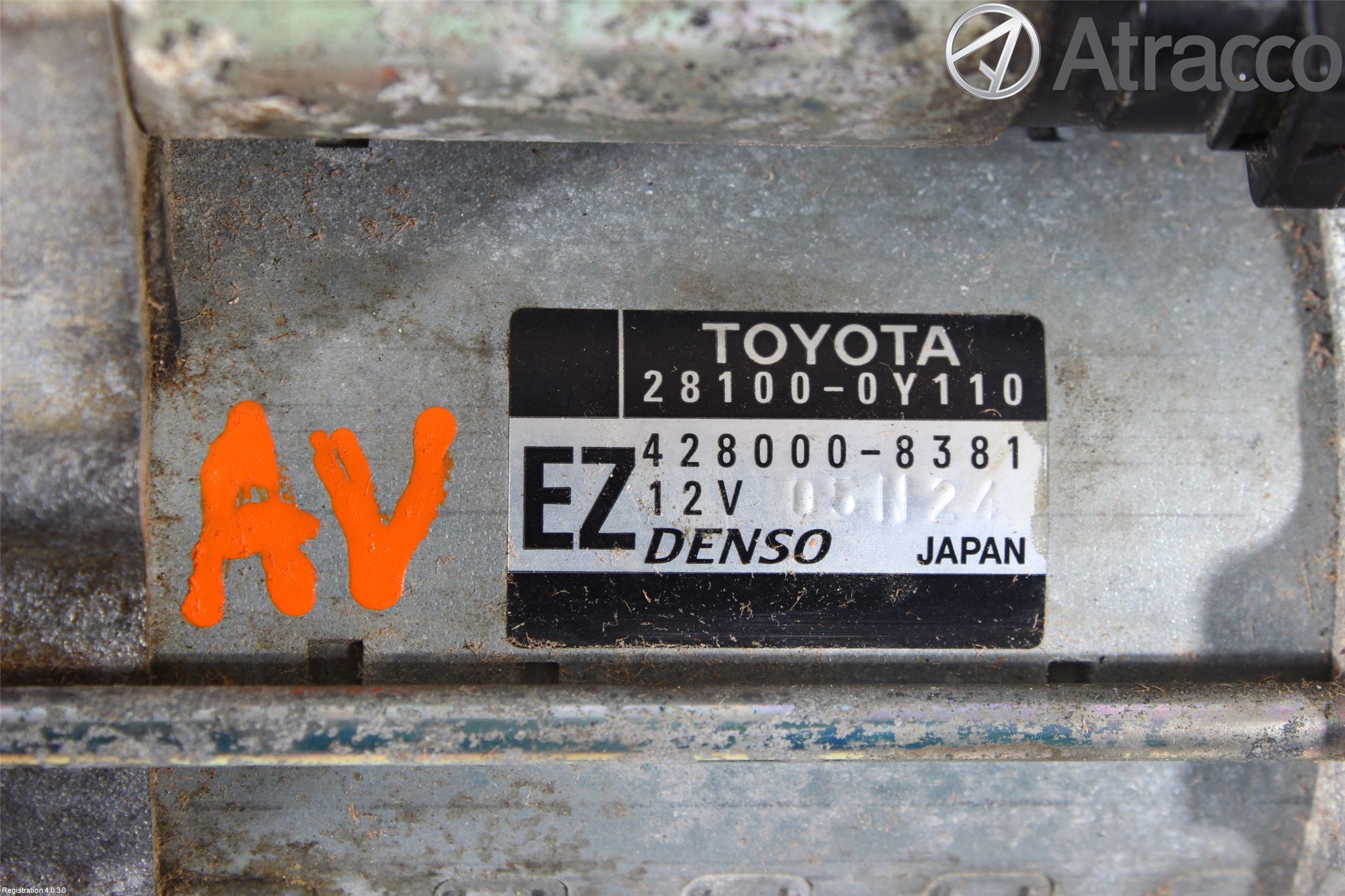 Toyota YARIS XP130 12-14 Startmotor