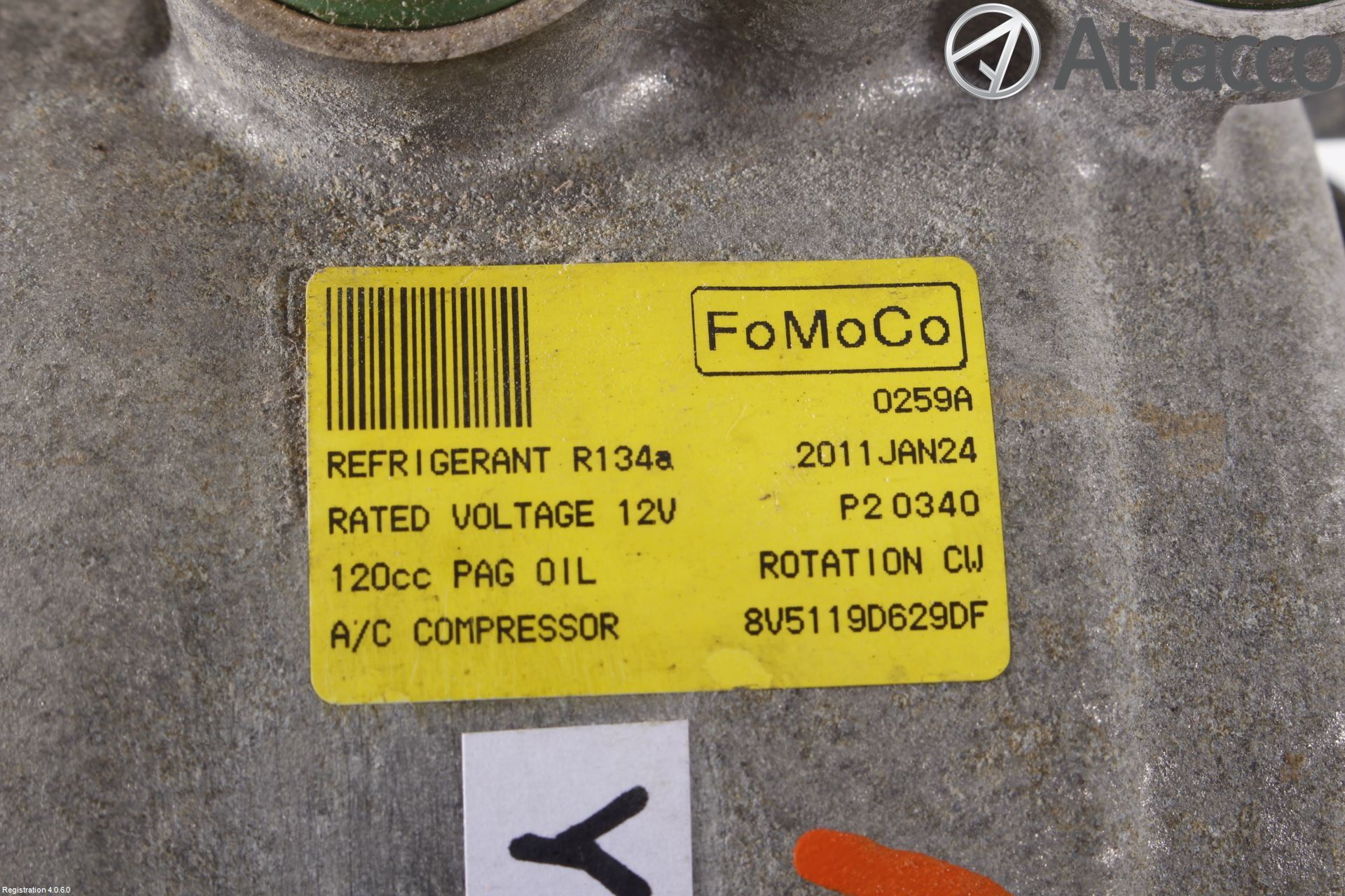 Ford FIESTA 09-12 Varme Ac Kompressor