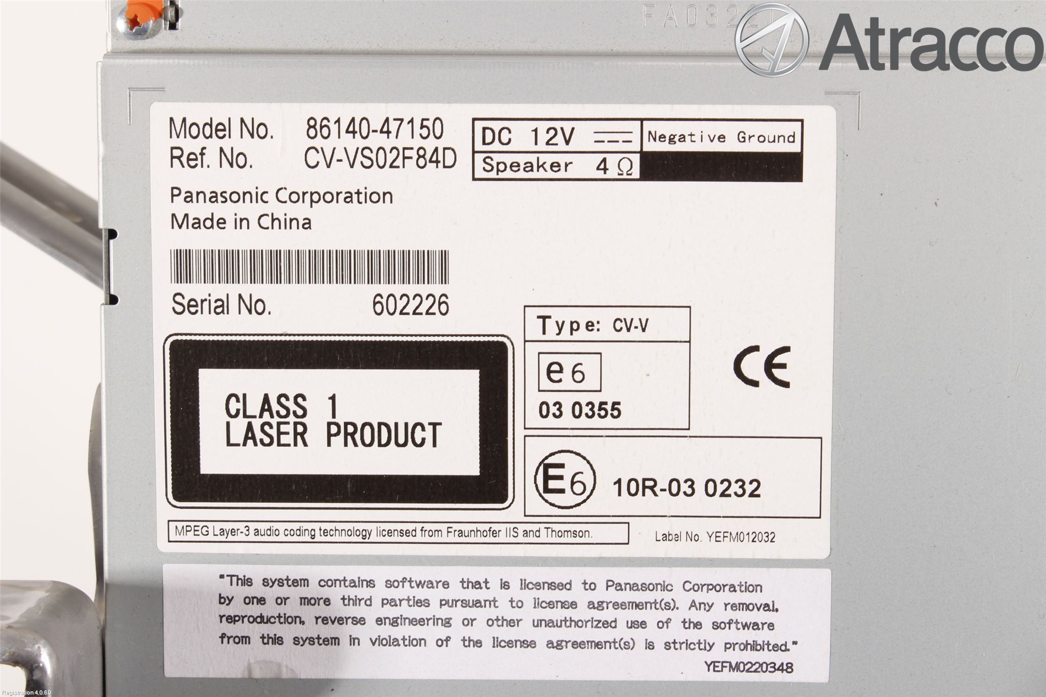 Toyota PRIUS+ ZVW40 12-20 Stereo Radio Med Cd