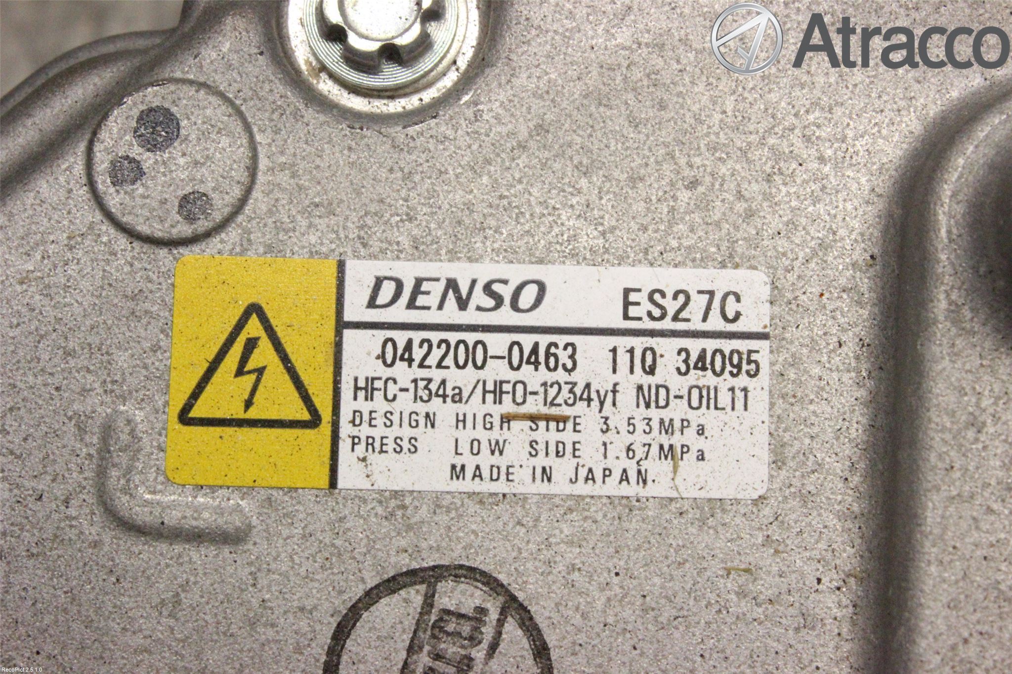 Lexus GS 300h/450h 13-20 Varme Ac Kompressor