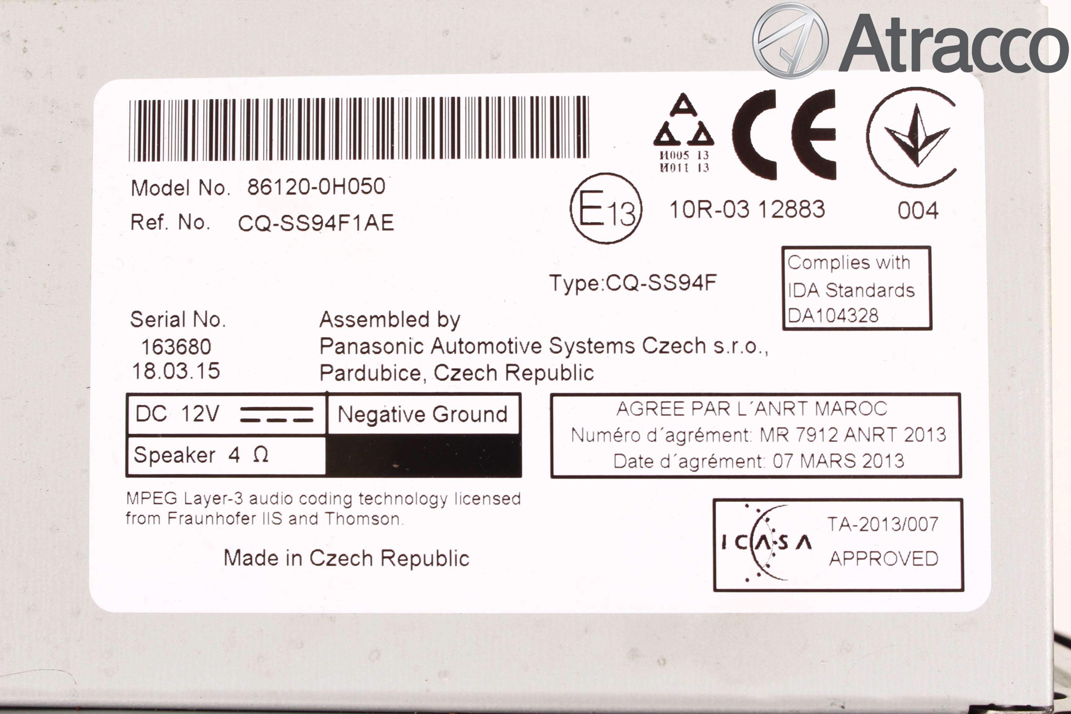 Toyota AYGO 15-21 Stereo Radio Med Cd