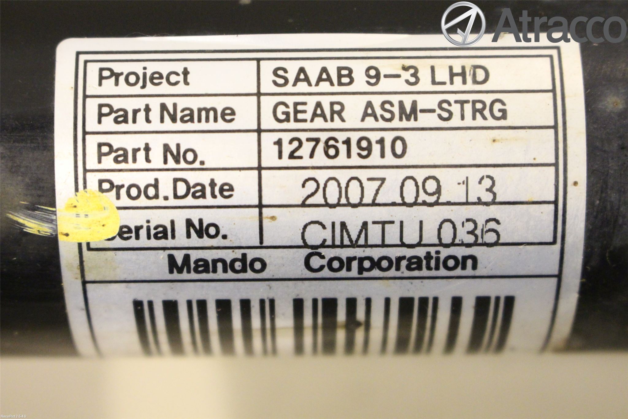 Saab 9-3 VER2/VER3 08-15 Servo Snekke - Tannstang