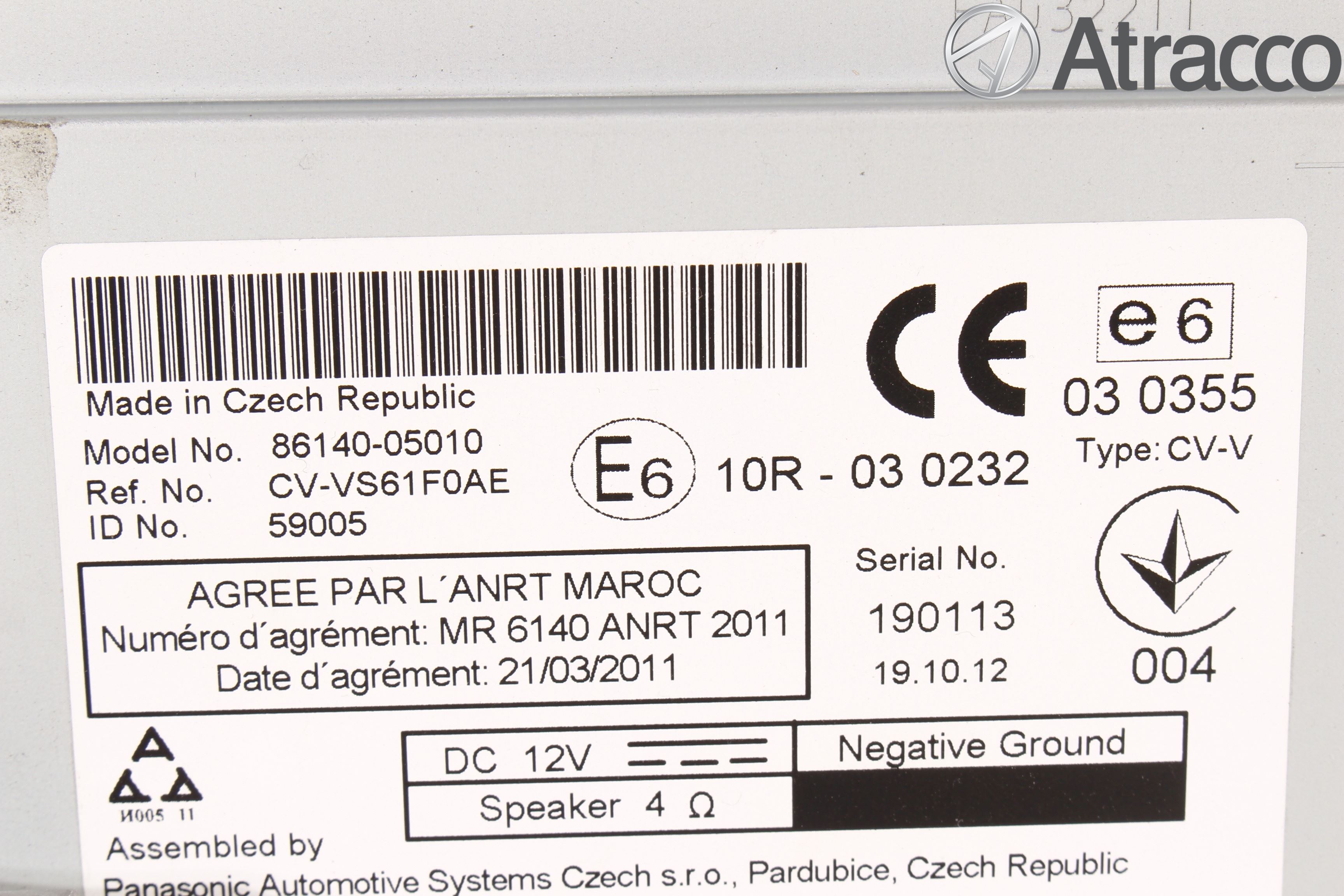 Toyota AVENSIS 09-15 Stereo Radio Med Cd