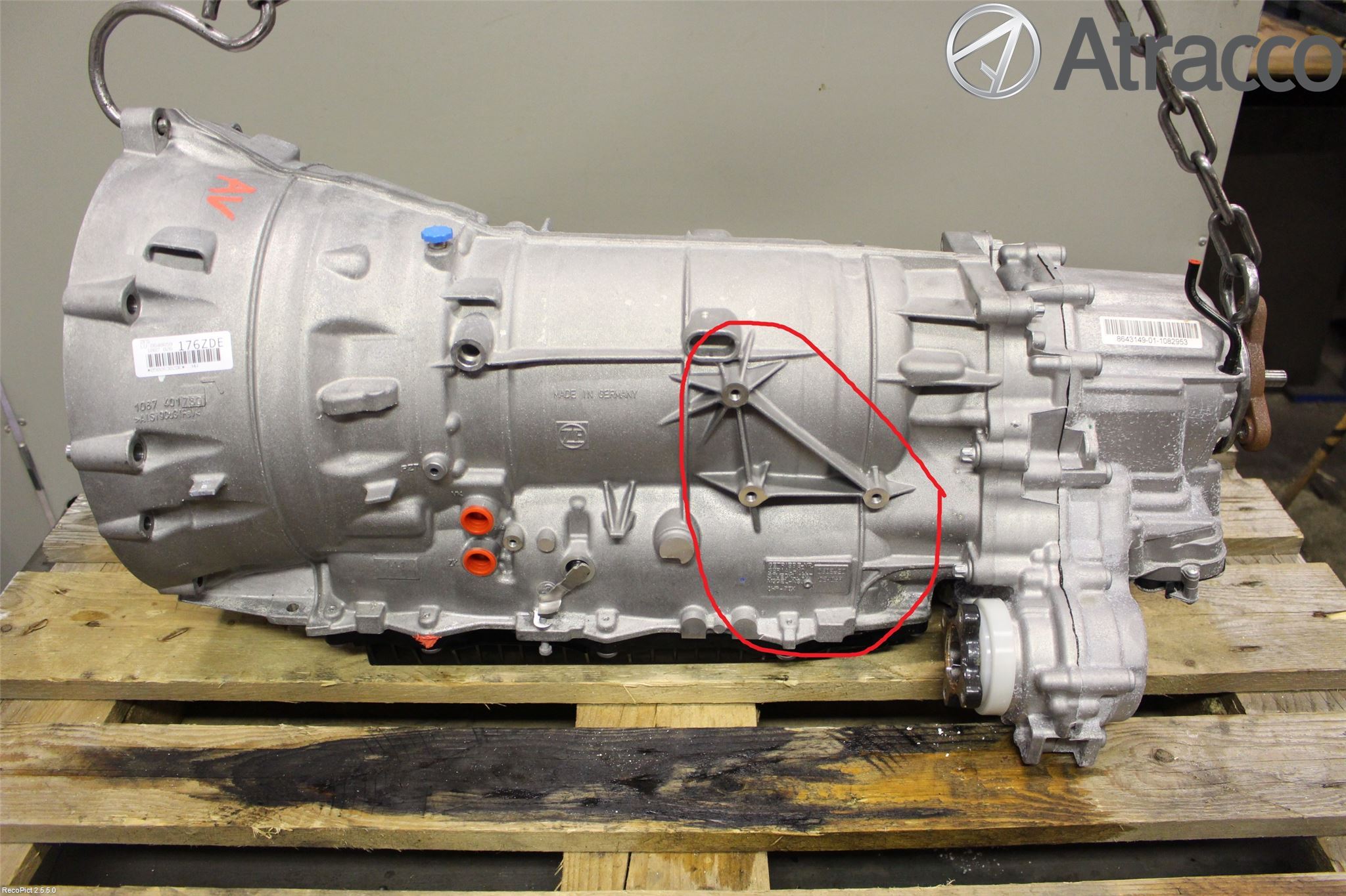 BMW 5 F10/F11/F18 09-17 Gearkasse Feste Stål-Alu