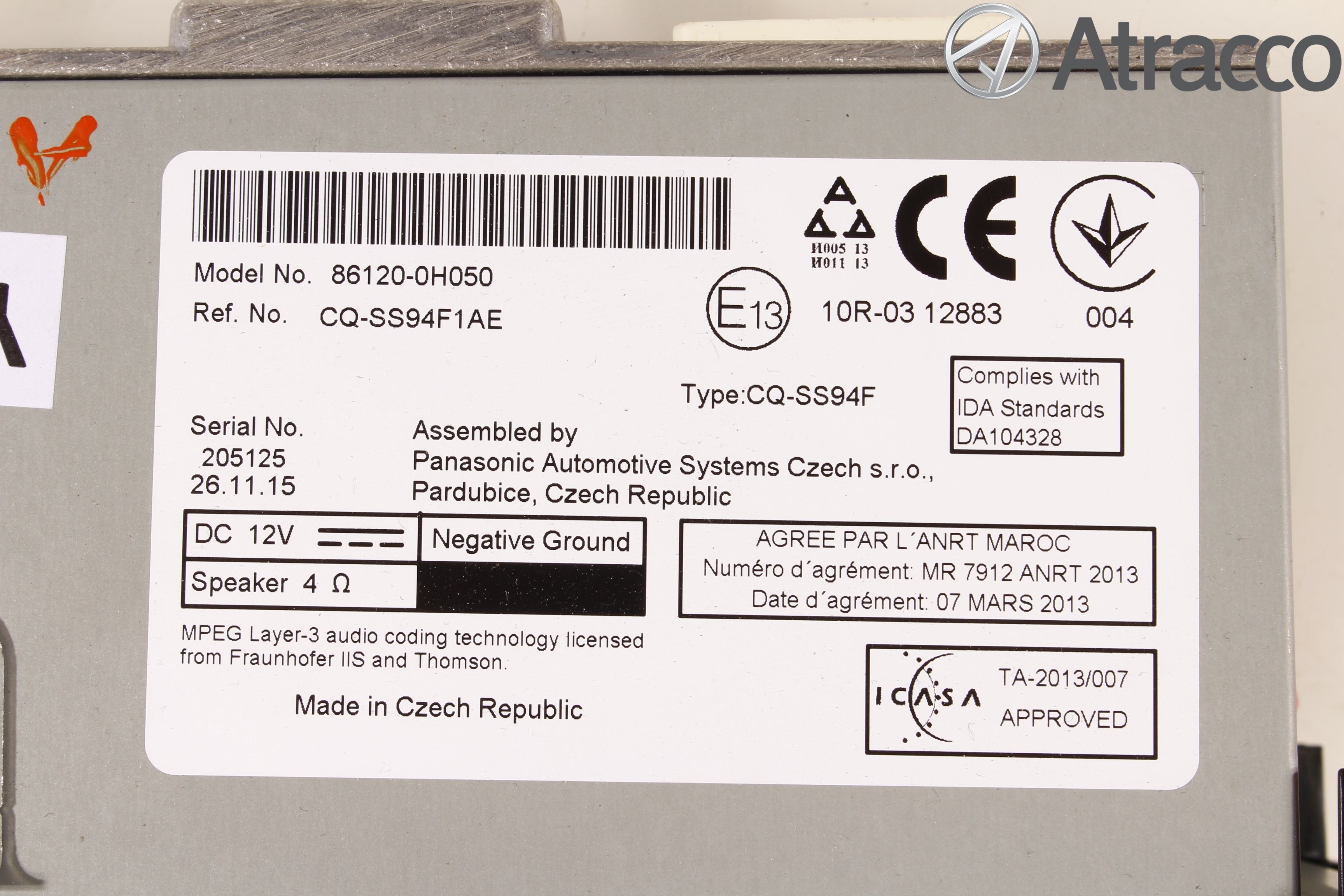 Toyota AYGO 15-21 Stereo Radio Med Cd