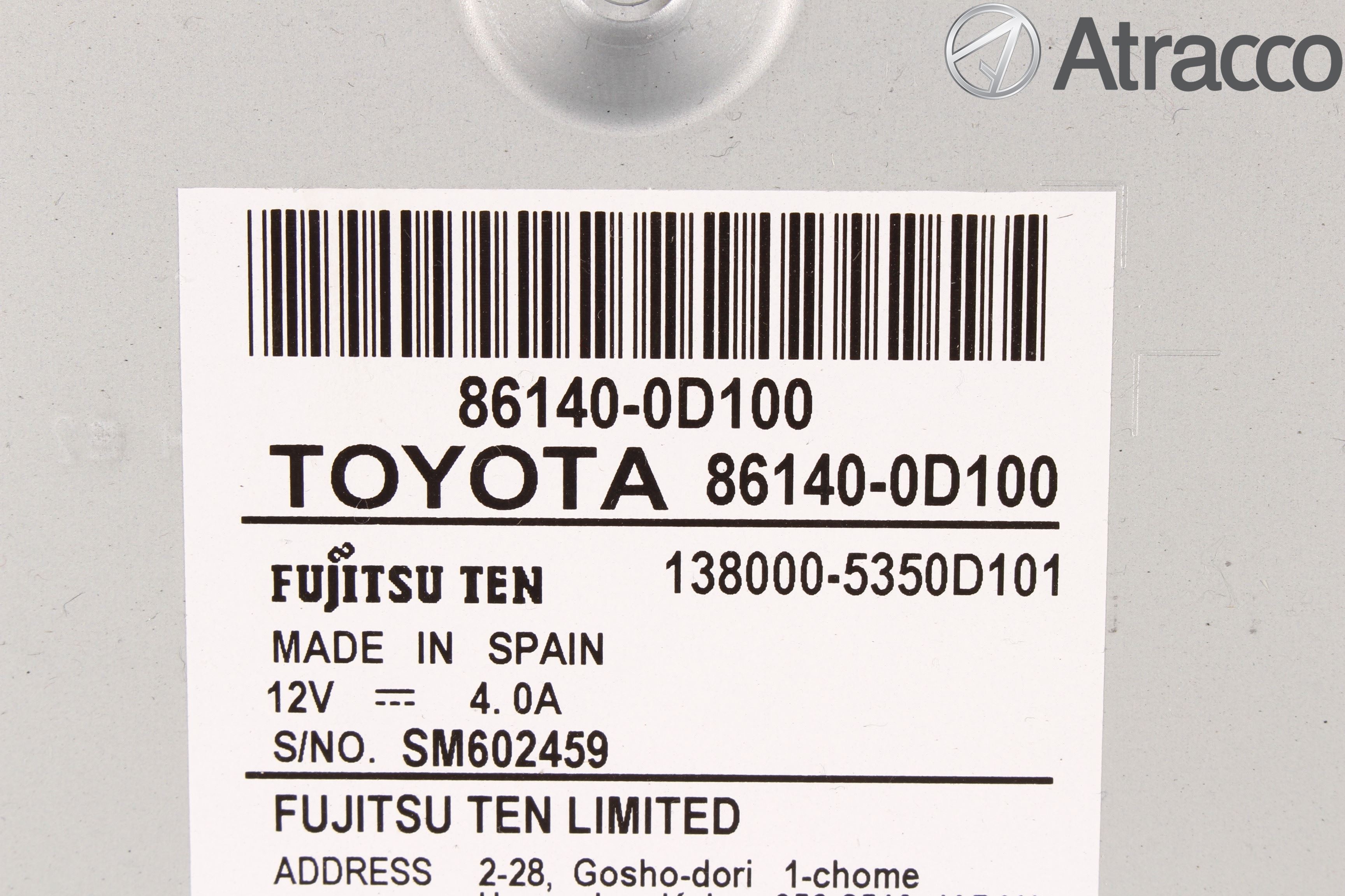 Toyota YARIS XP130 15-20 Stereo Radio Med Cd
