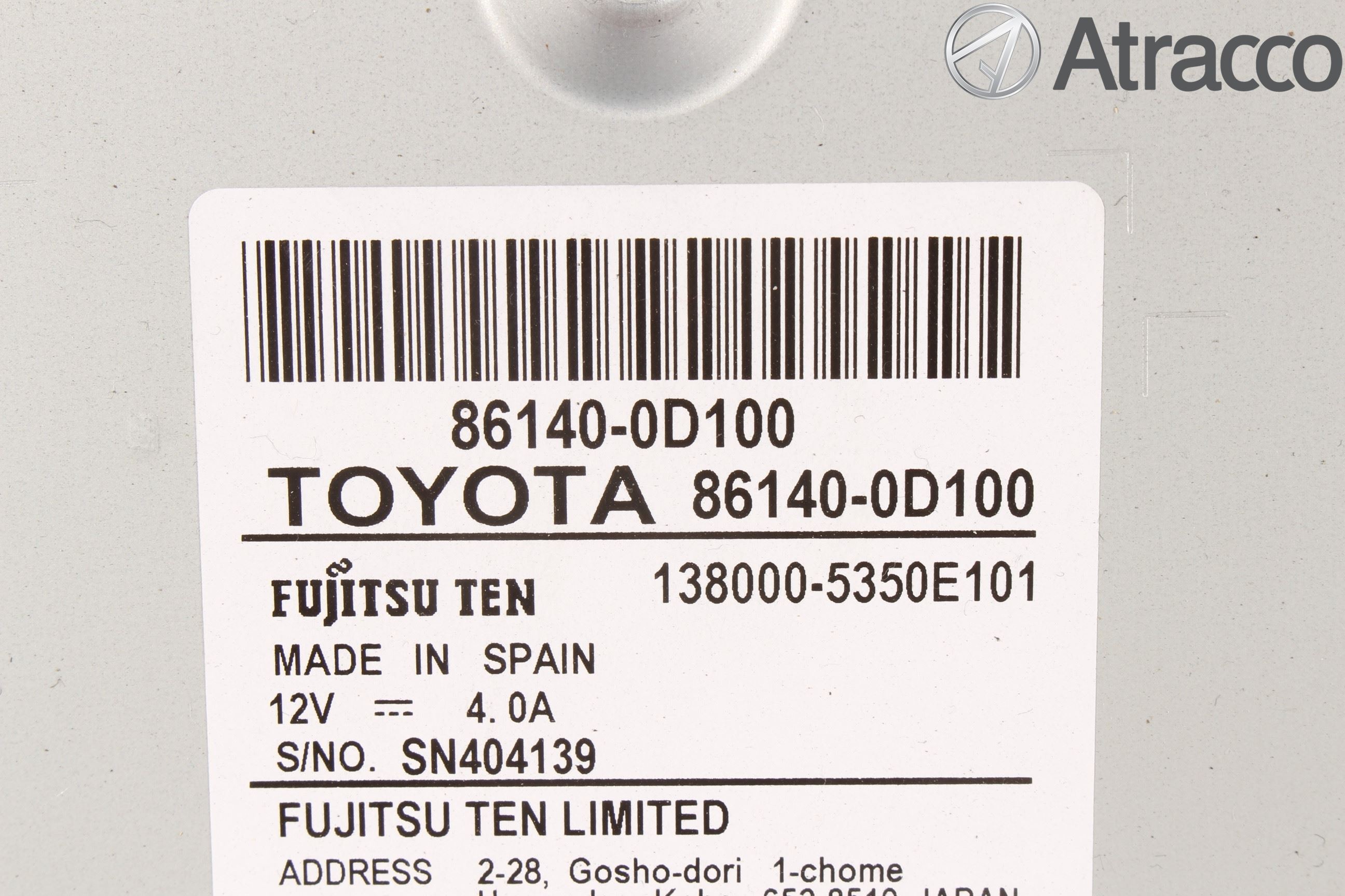 Toyota YARIS XP130 15-20 Stereo Radio Med Cd