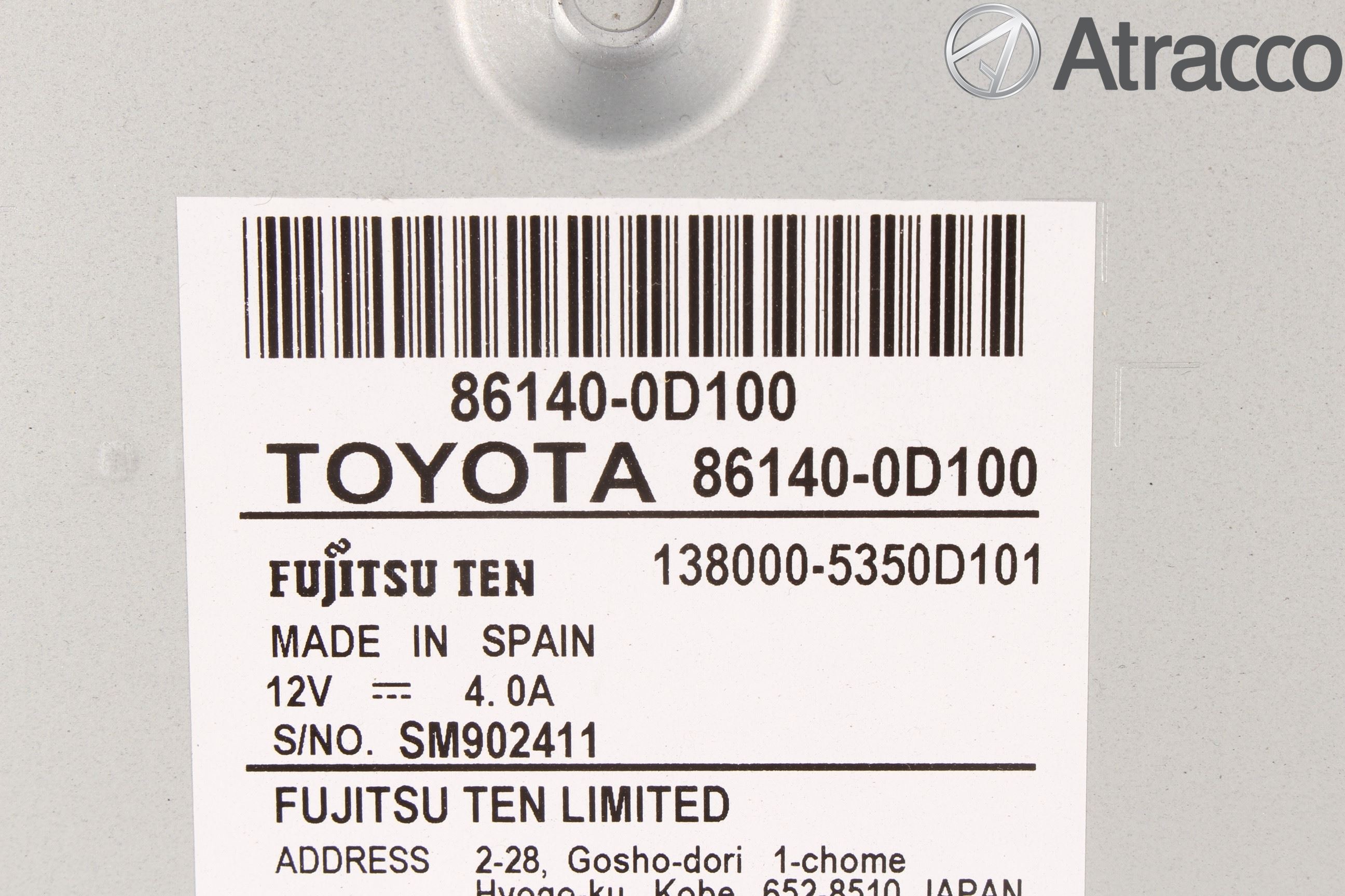 Toyota YARIS XP130 15-20 Stereo Radio Med Cd