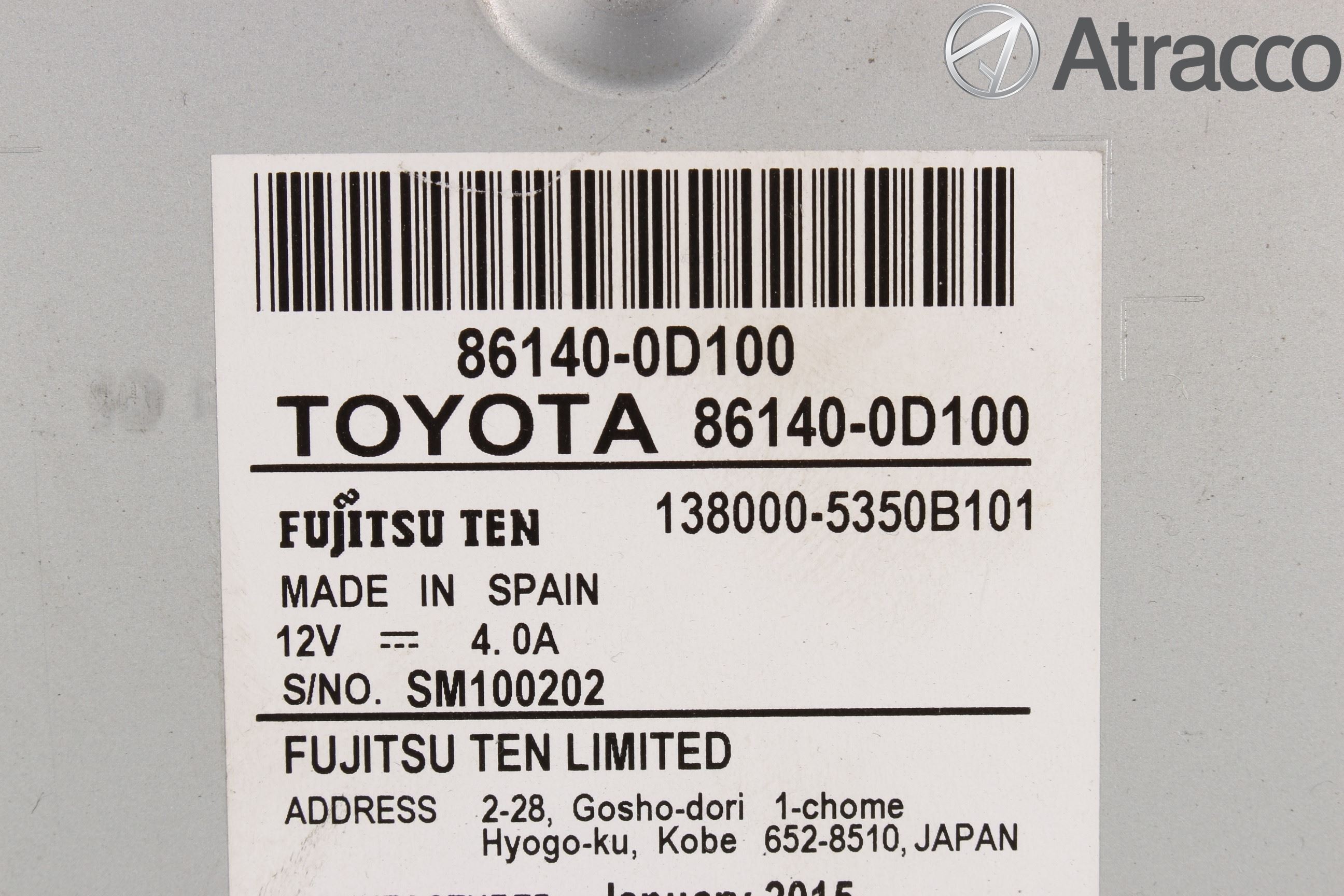Toyota YARIS XP130 15-20 Stereo Radio Med Cd
